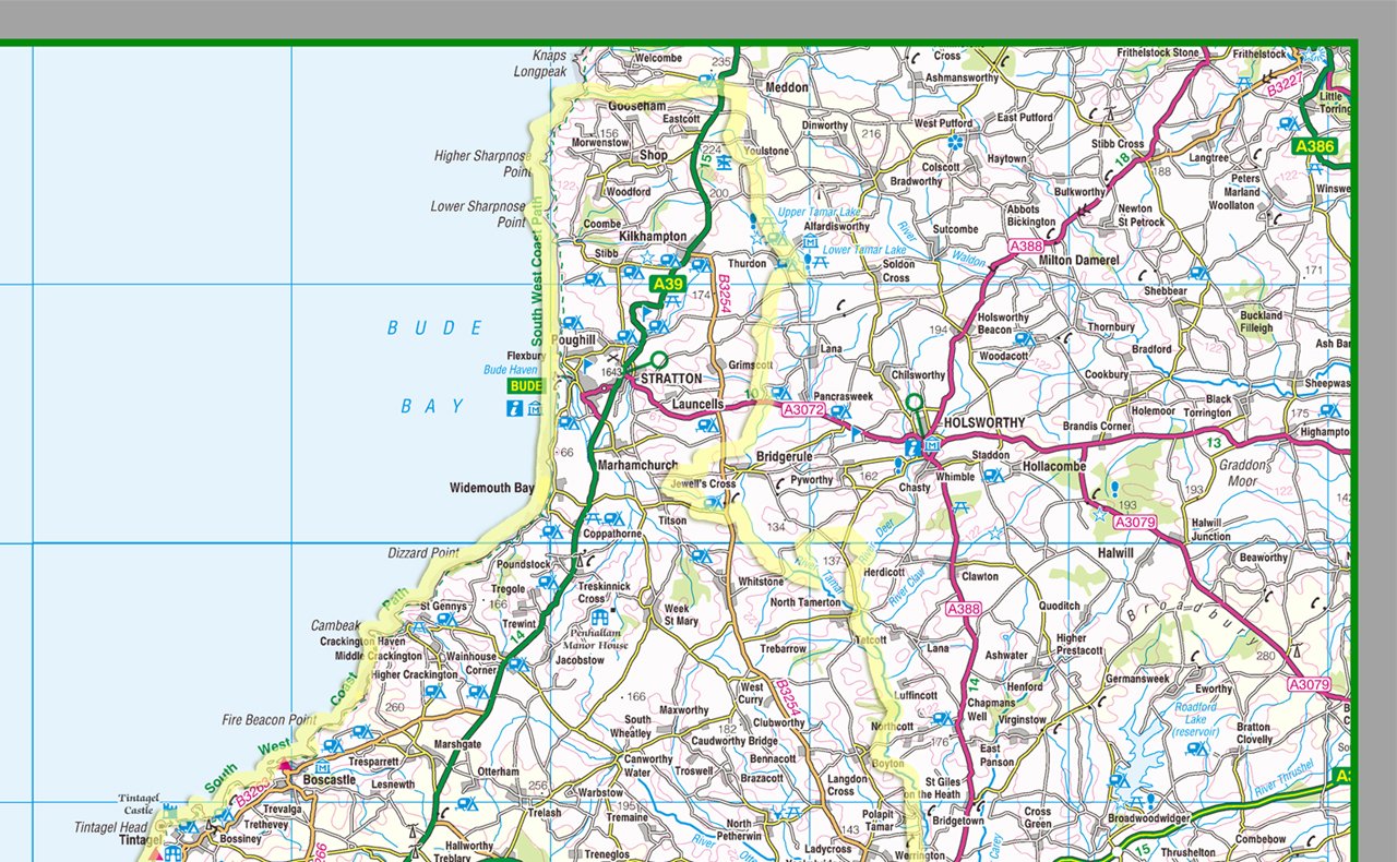 Cornwall County Wall Map – The Future Mapping Company - View #7