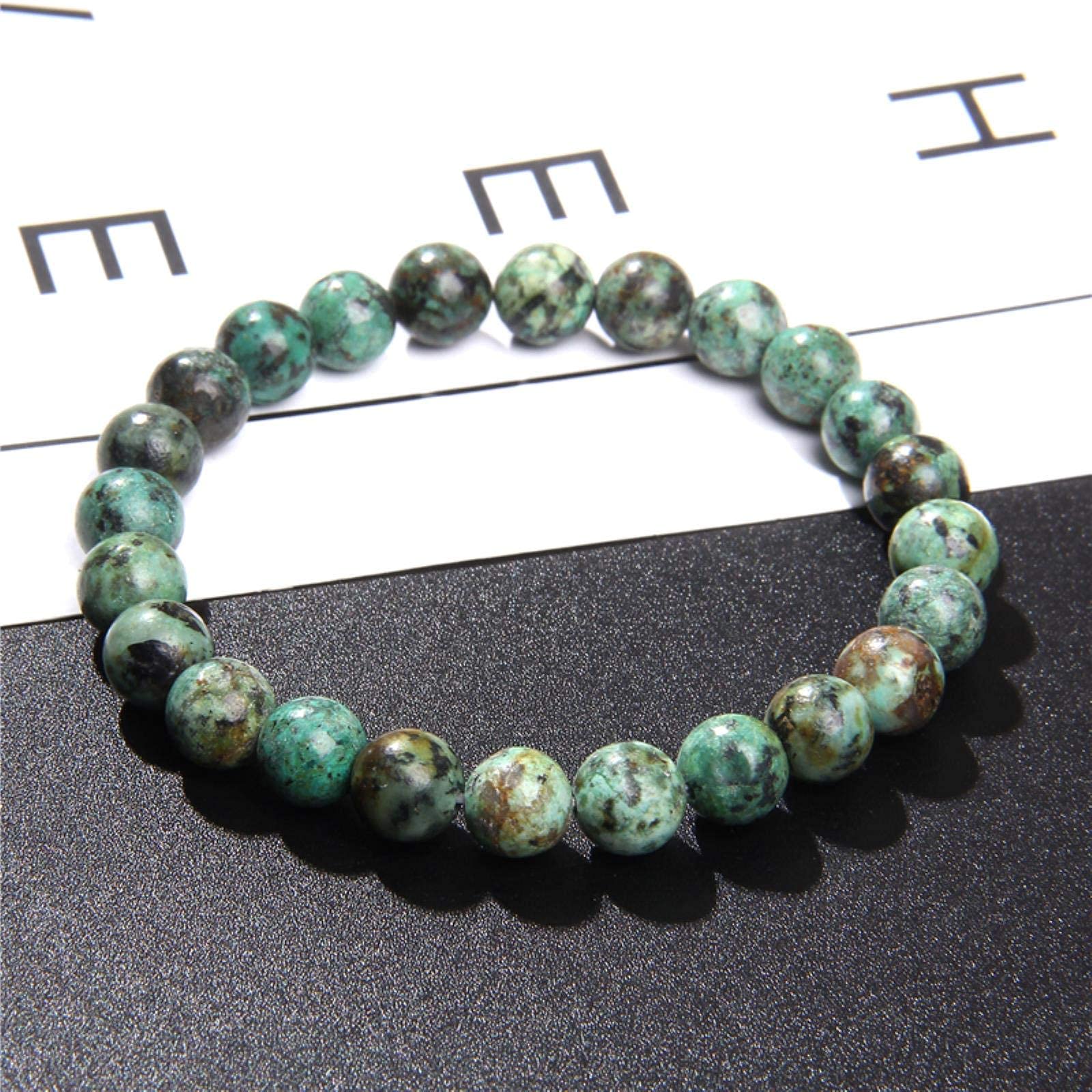 Herren-Armband mit natürlicher Heilenergie, Tigerauge-Armband, polierte 8 mm Lapislazuli-Perlen, elastisches Armband, Damen-Armband,Amethyst-21cm