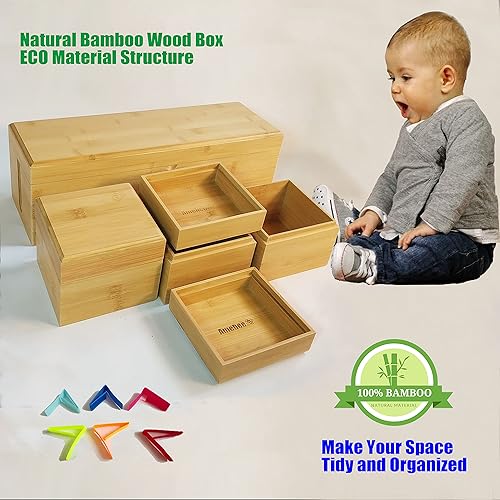 Miniatura 4 de Caja organizadora de cables de bambú, caja protectora contra sobretensiones, tapa magnética, cubierta de caja de almacenamiento, regleta de