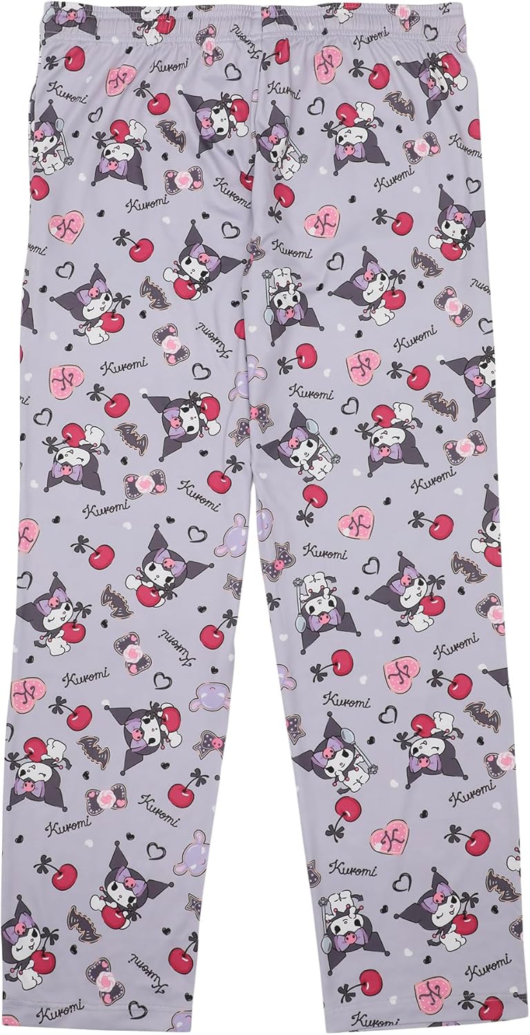 Kuromi Women's Punk Rabbit Allover Print Design Adult Lounge Pajama Pants For Men And Women - Image 5