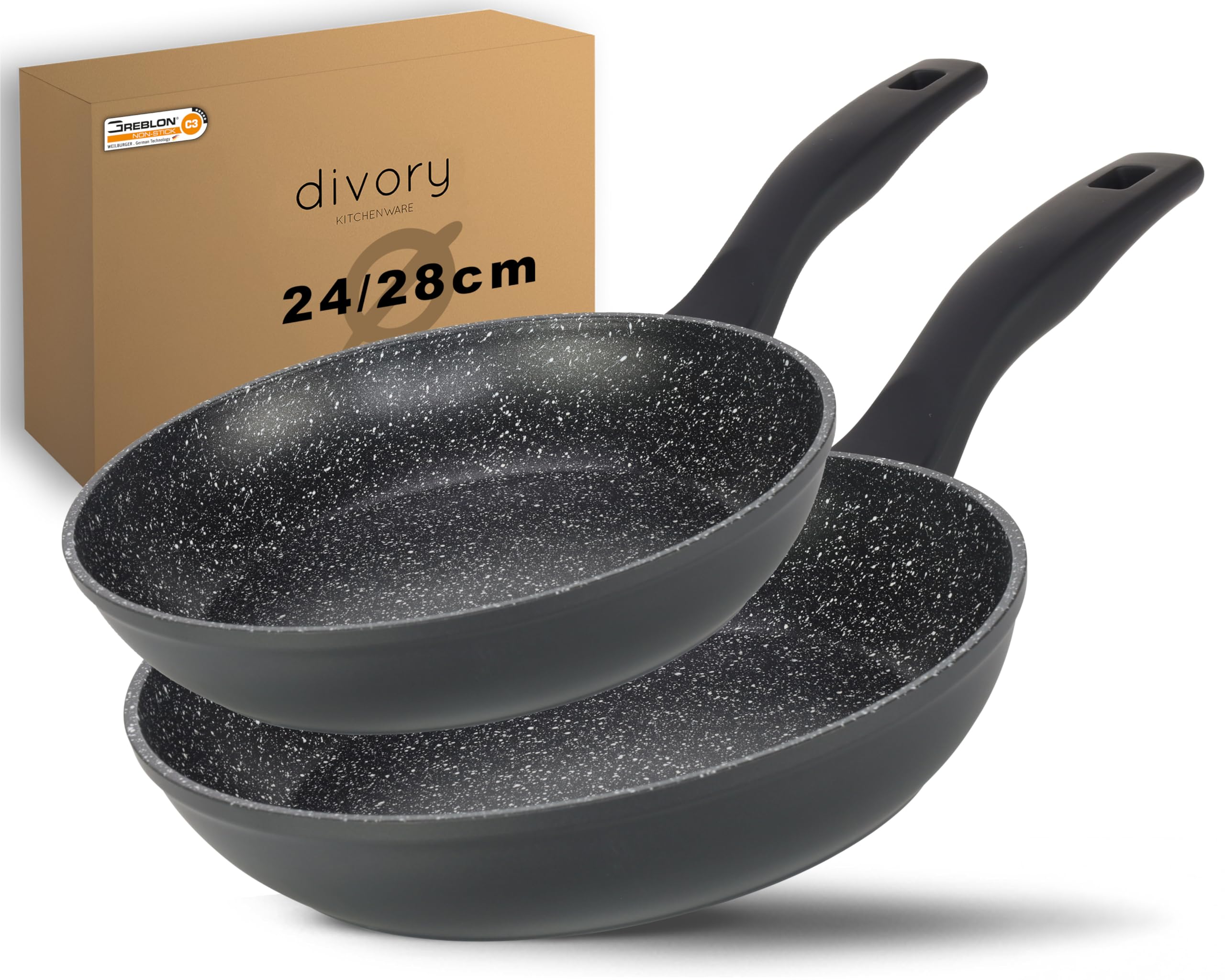 BLAZANT Pfannenset 5-teilig Mit Keramikbeschichtung - Induktionstauglich & Spülmaschinenfest