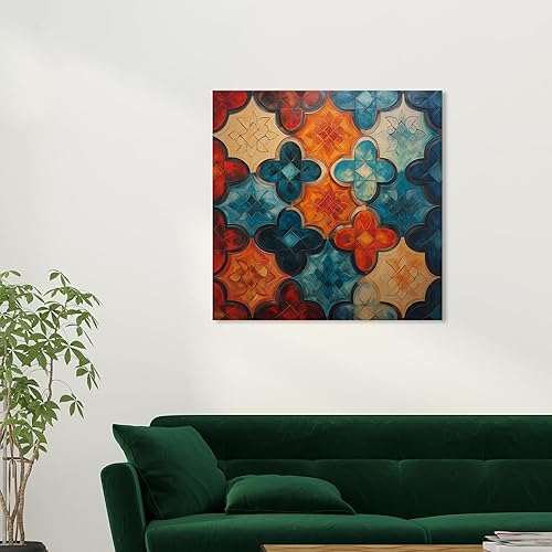 Miniatura 4 de Wynwood Studio Lienzo abstracto y contemporáneo envuelto  Quadro di Mosaico I, arte de pared para sala de estar, dormitorio y baño, 30 x 30