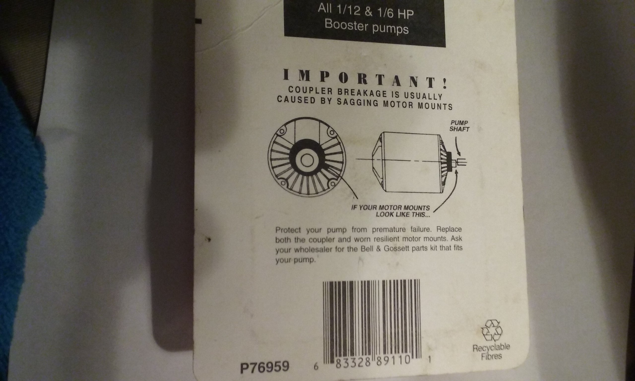 BELL & GOSSETT 189110 Stamped Steel Replacement Coupler - Slotted