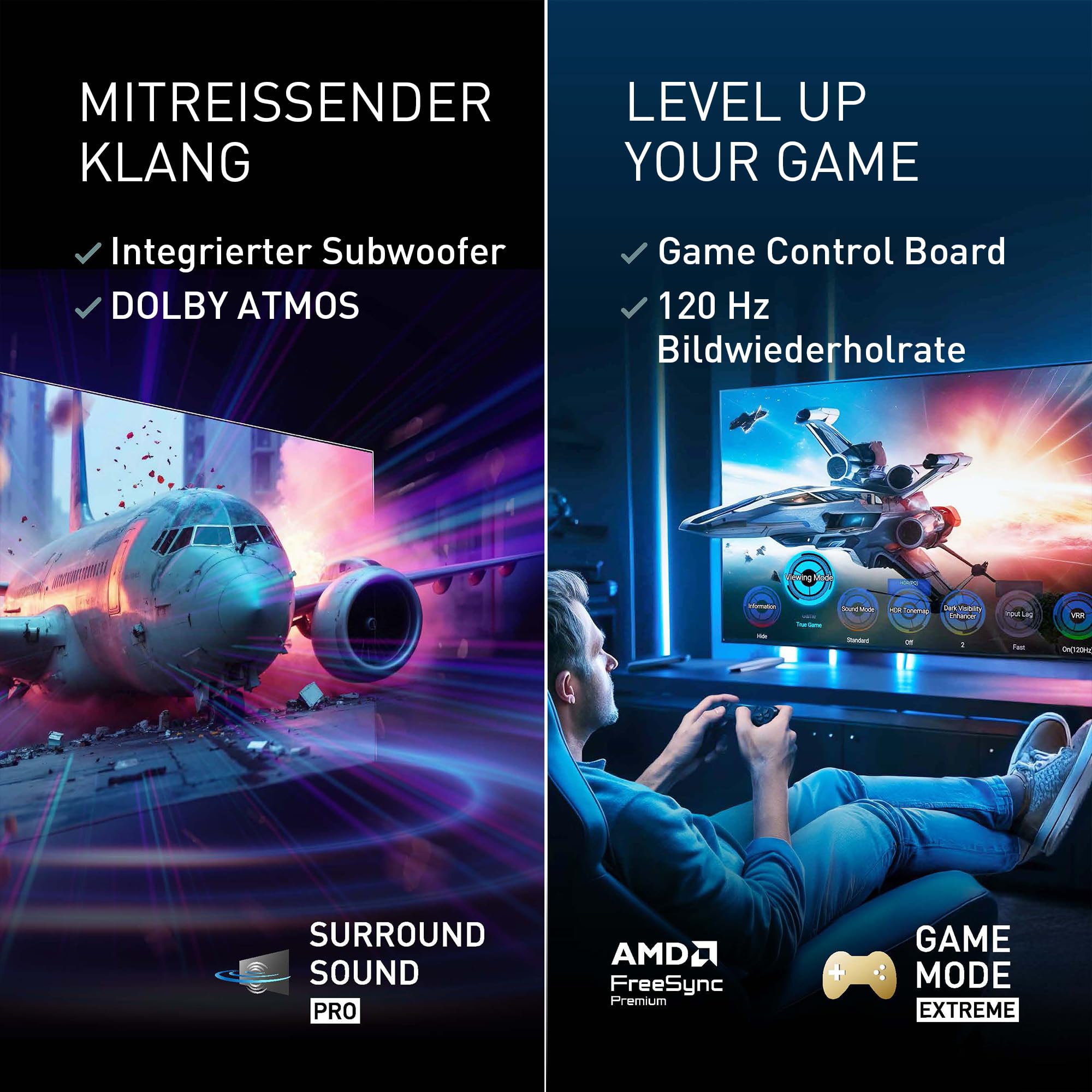 Panasonic Premium TV-55Z80BEZ, Z80B-Serie, 55 Zoll, 4K Ultra HD OLED Smart TV, 2025, Fire TV, Dolby Vision & Atmos, Game Mode Extreme, Alexa & Apple Support, Bluetooth, Schwarz