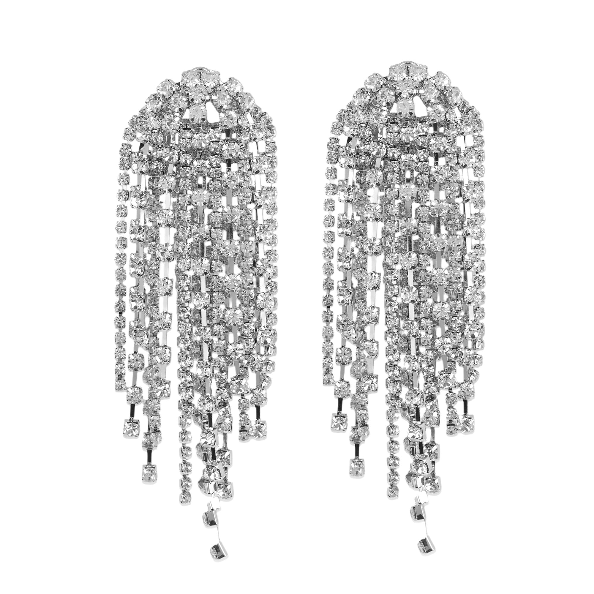 Minji and Co Dual Color AD Stud Earrings Lightweight-image-11