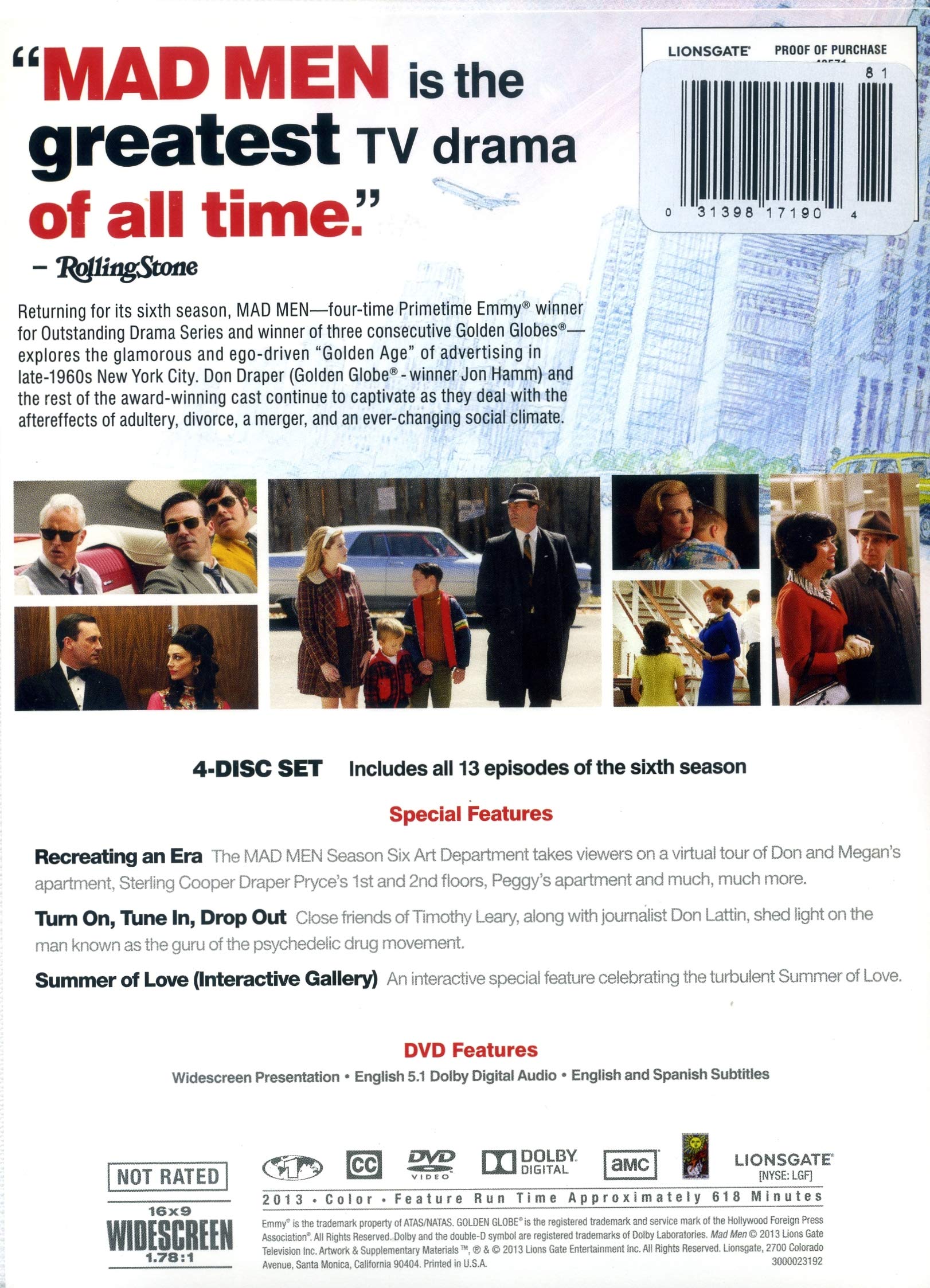 Mad Men Season 6 with Bonus Disc