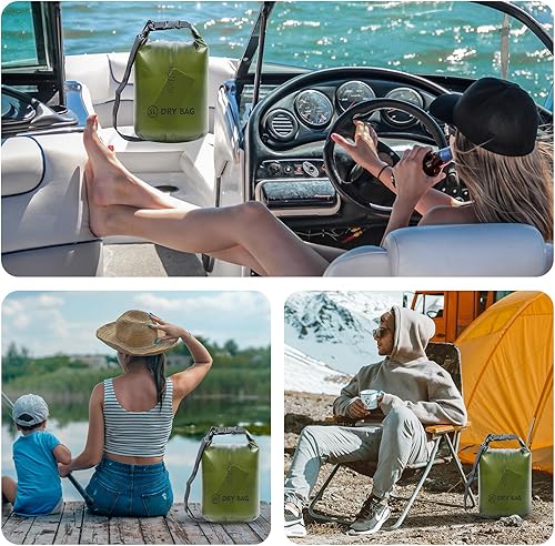 Miniatura 6 de Bolsa seca impermeable  Bolsa de almacenamiento transparente con parte superior enrollable, 2L5L10L20L, adecuada para viajes, natación, kayak,