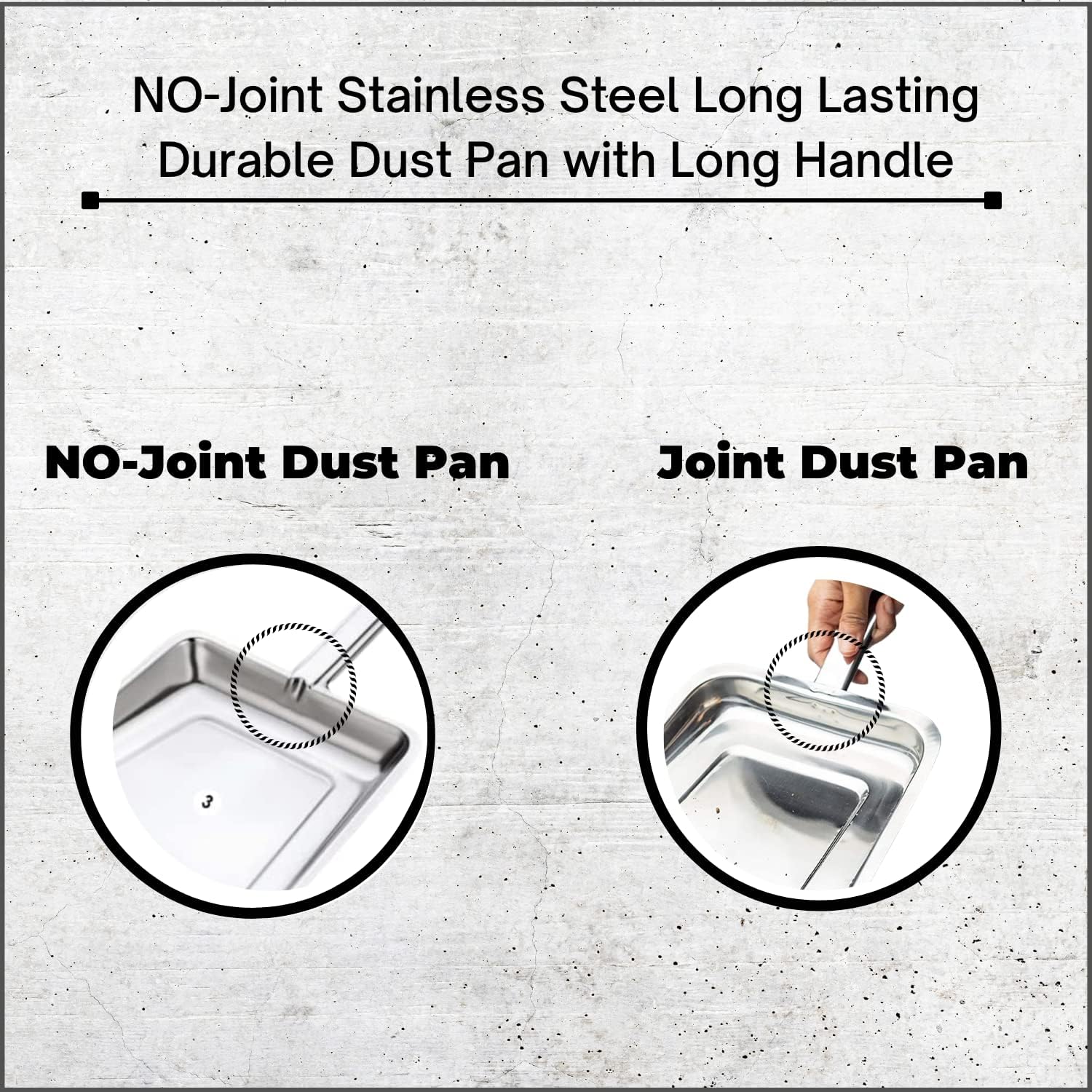 Kanshita’s Rasoiware Premium Stainless Steel Dust Pan – Durable 12-Inch Deep Pan for Home & Office Cleaning 4