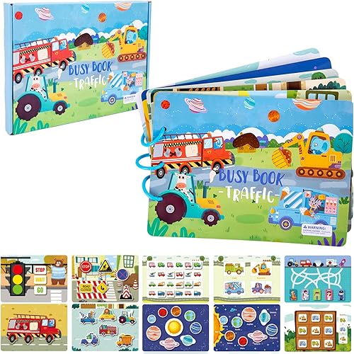 Miniatura 1 de OLRMA Libro silencioso para niños pequeños, juguetes interactivos Montessori de aprendizaje temprano para niños, juguete educativo sensorial para