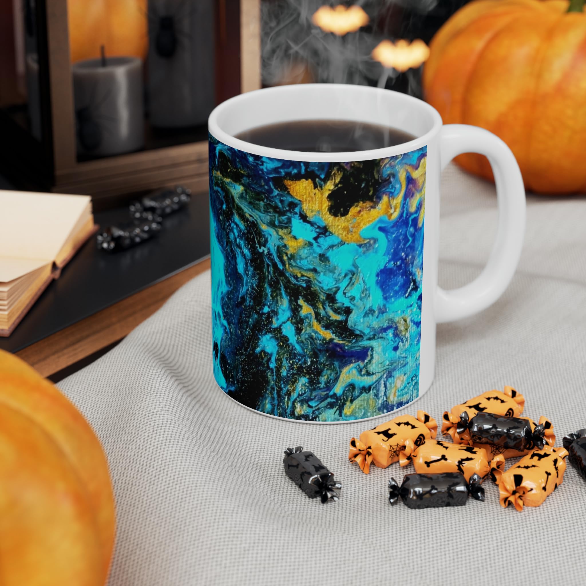 Amazon.com: Mistic Blue and Black Pour Painting Ceramic Mug 11oz, Pour Painting  Mug, Abstract Art Mug, Unique Coffee Mugs, Art Mug, Colorful Coffee Mugs,  Aesthetic Mug, Cute Mugs, Colorful Mugs : Home