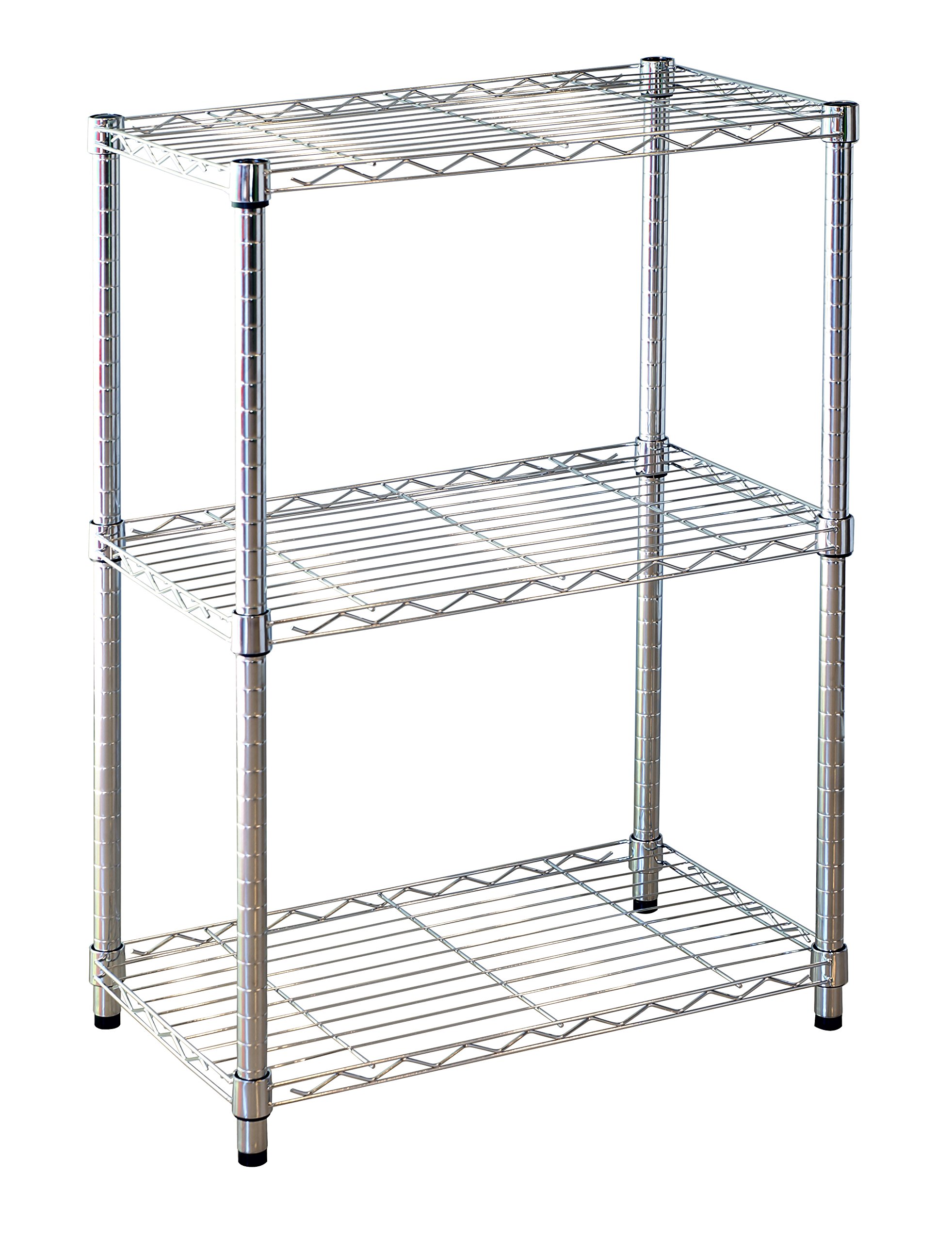 Kit Closet 2060010004 estantería metálica 3 baldas, cromo, 90 x 60 x 35