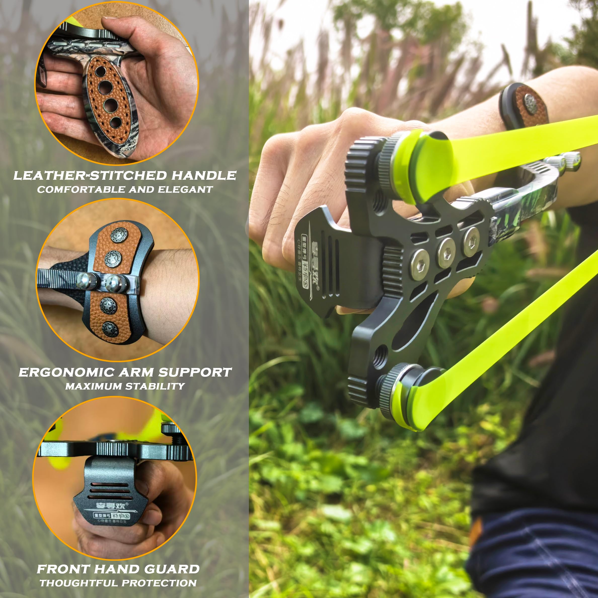 Heavy Duty Hunting Slingshot, Wrist Rocket Slingshot with Arm