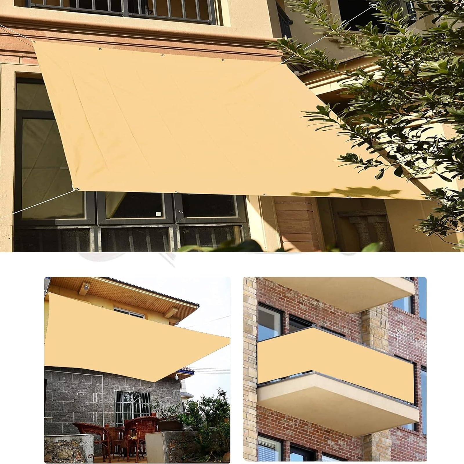 Tenda parasole a vela, impermeabile, per terrazza esterna, ideale per rinfrescare e ventilare l'estate, perfetta per feste ed eventi