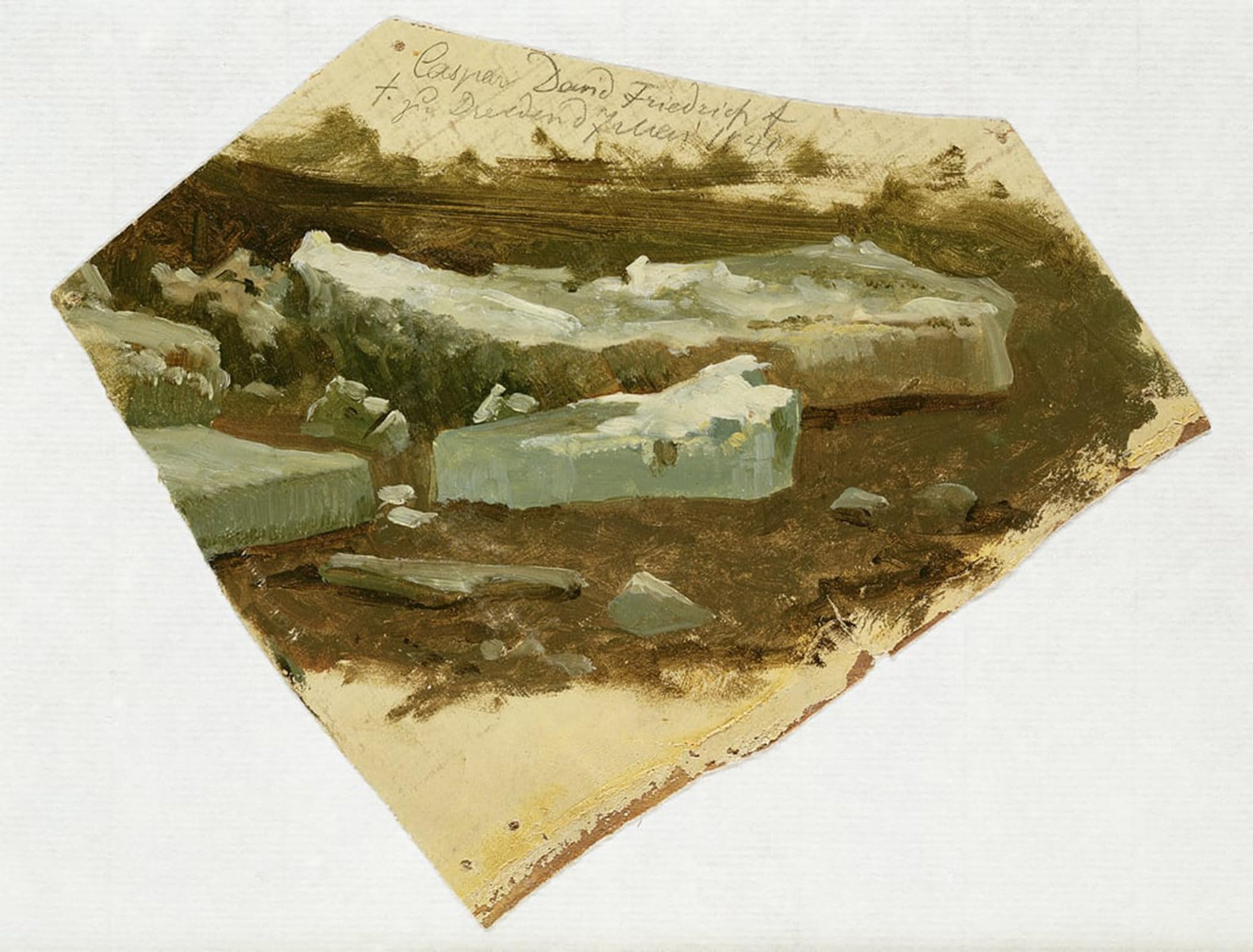 POSTERIIk Vintage Art Print Images Pictures Print Ice floe by Caspar David Friedrich Modern Colour Posters for Office Home Decor 60x90cm