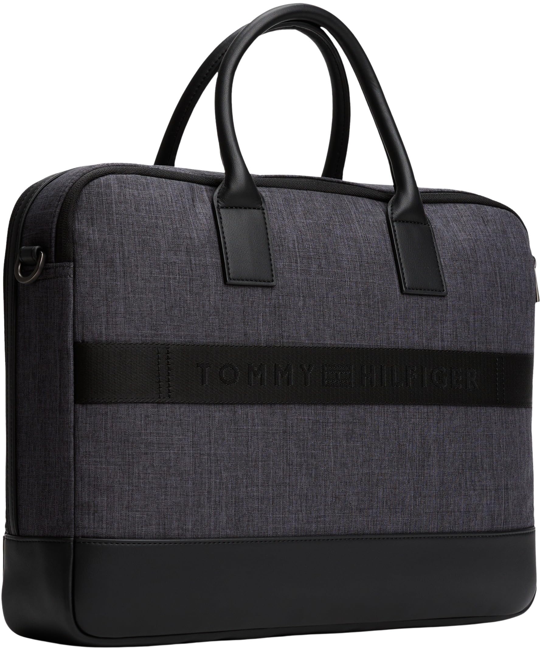 Tommy Hilfiger Sac pour Ordinateur Portable Homme Nylon Travel à Bandoulière, Noir (Melange), Taille Unique