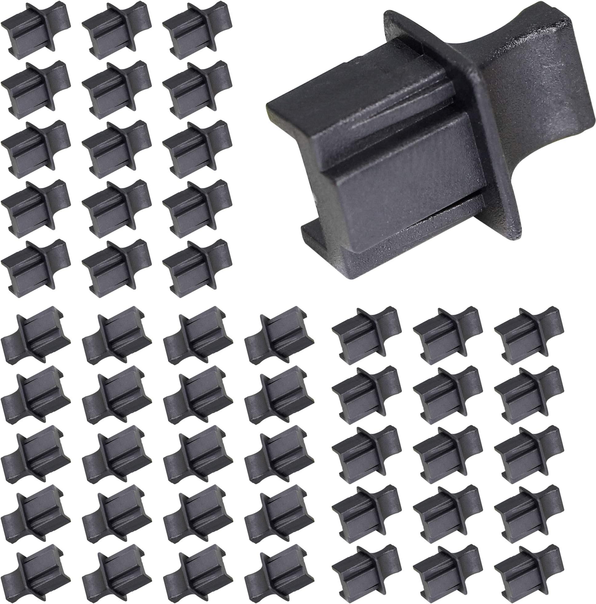 - 50PCS RJ45 Anti Dust Cover Cap Protector Protects Ethernet Hub Port by FENGQLONG (Black-Large)
