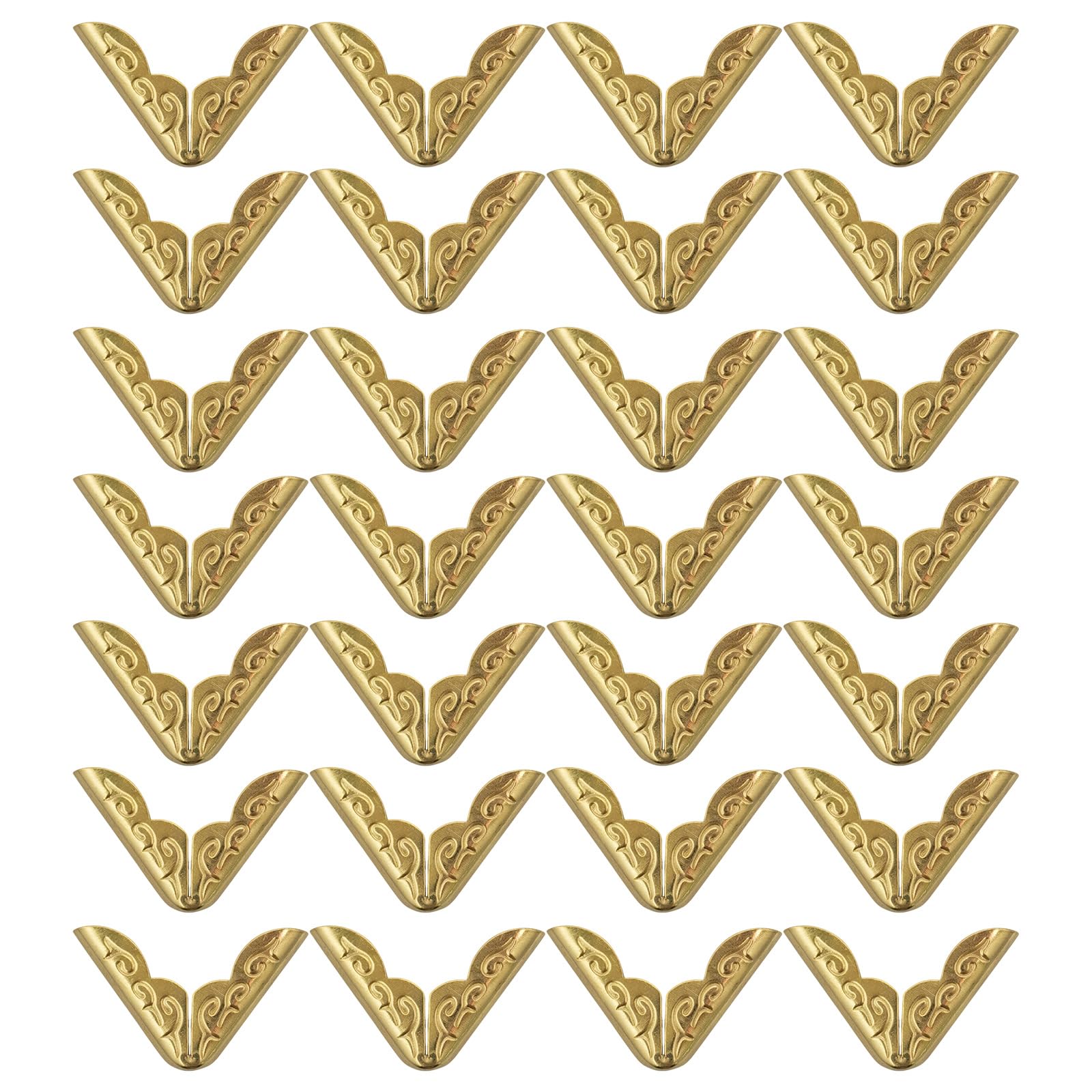 Jazuaiao 100Pcs Antique a Shape Collar Corner Cover Metal Corner Hardware for Clothing Embellishment Sewing Craft Project a Gusset Retro