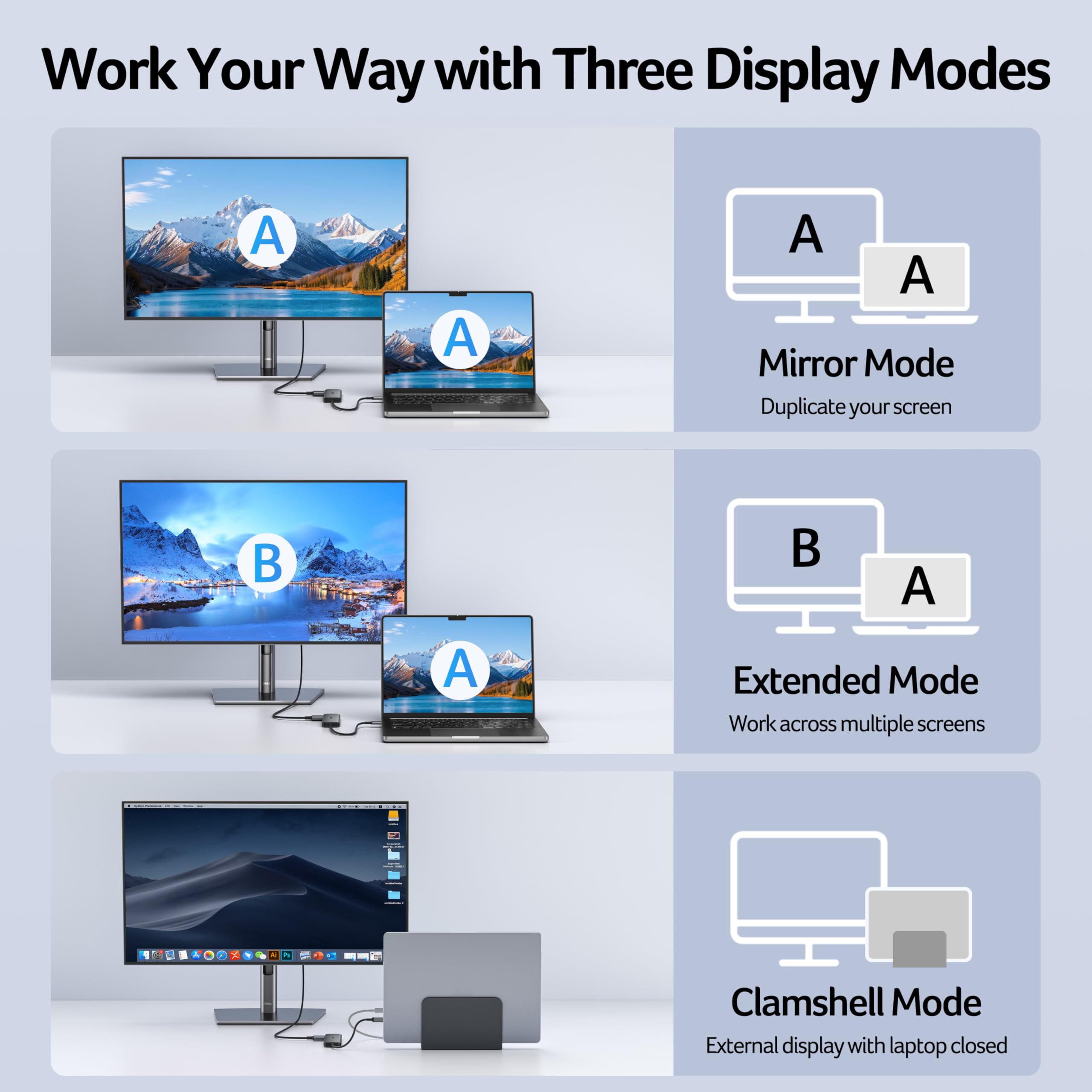 Acer Hub USB C 5 en 1, Adaptateur USB-C vers HDMI 4K@60Hz, USB A/C 5 Gbps, Charge PD 100W, Aluminium+Nylon pour MacBook, iPad Pro/Air