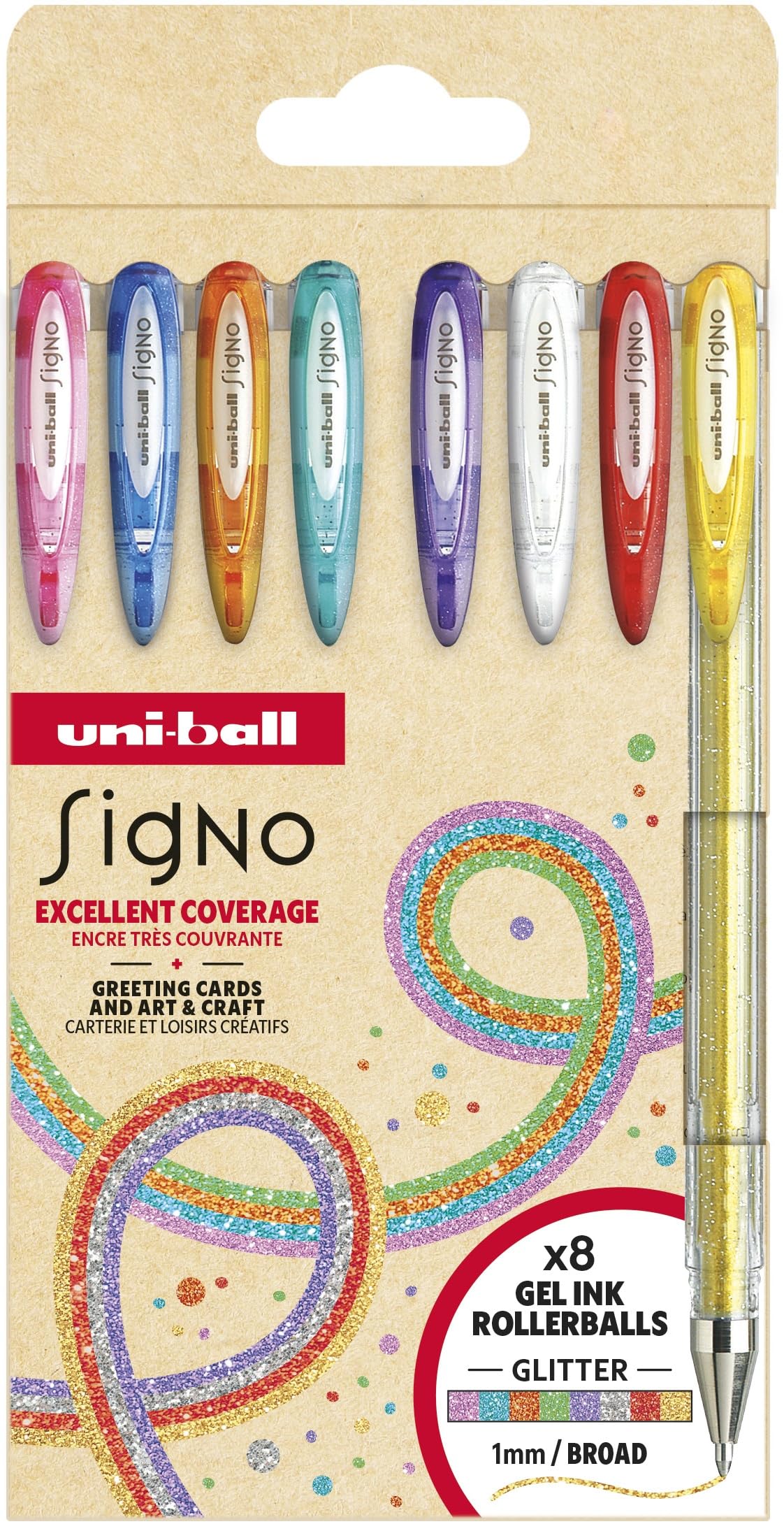 Uni-ball Set Rollers Gel Ink Signo Sparkling UM-120 0.8 mm 8 pcs