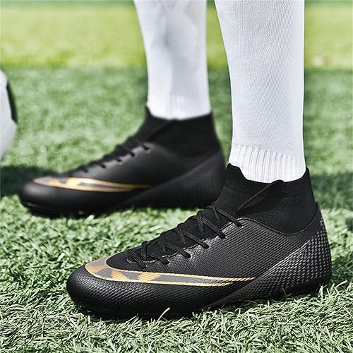 Miniatura 5 de MDPCX Zapatos de fútbol unisex competitivos para hombres y mujeres, para interiores y exteriores, botas de fútbol atlético, césped, equipo Mundial,