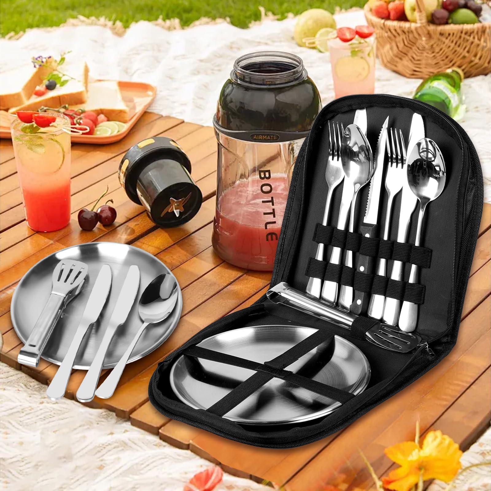 set de pic nic vintage pour 4 personnes | Kaufen auf