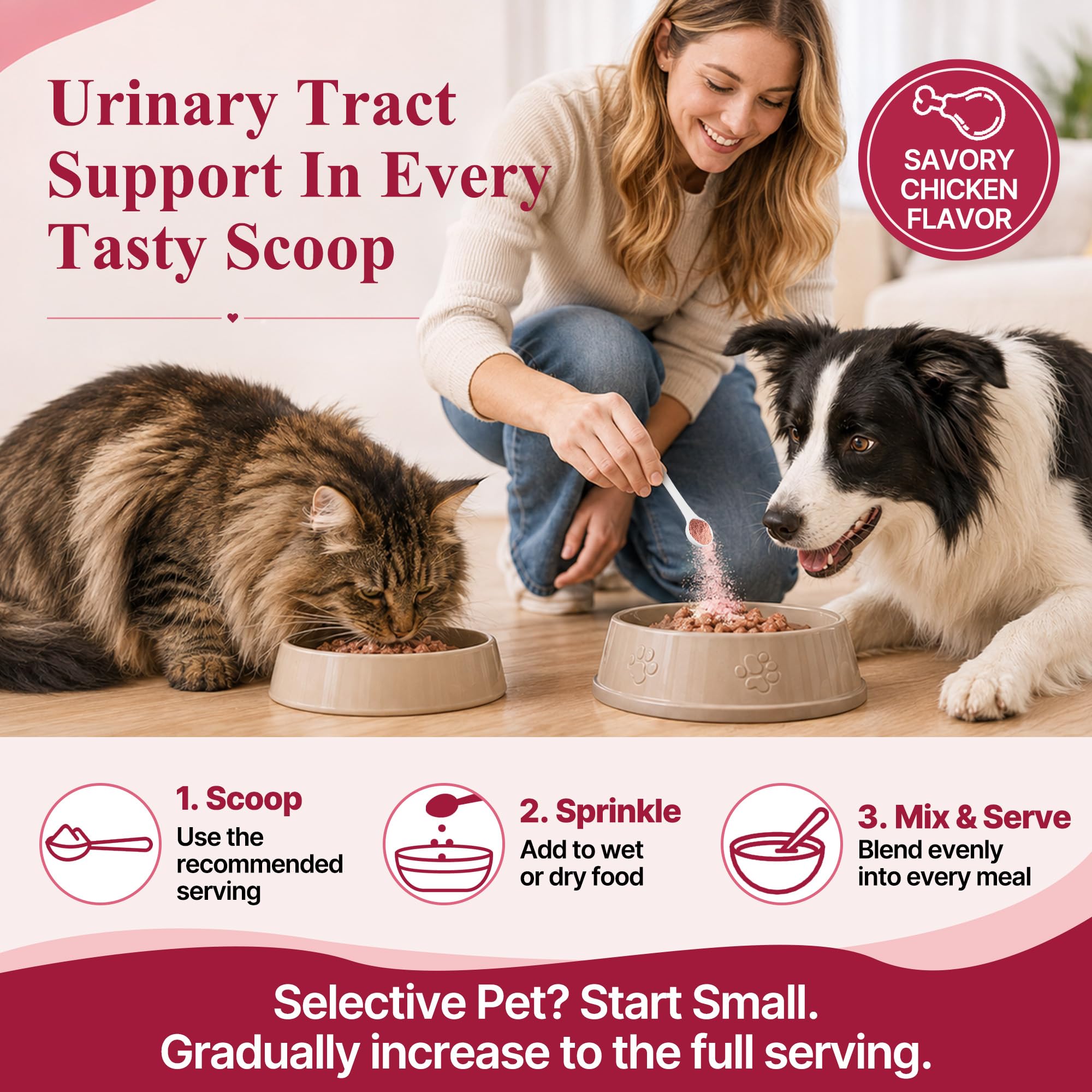 Bladder Support Cranberry Supplement for Dogs & Cats | with Marshmallow Root & D-Mannose | Urinary Supplement for Tract Health, Normal Urine pH & Incontinence| Natural Bladder Control - 80 Scoops — Amazon image 6