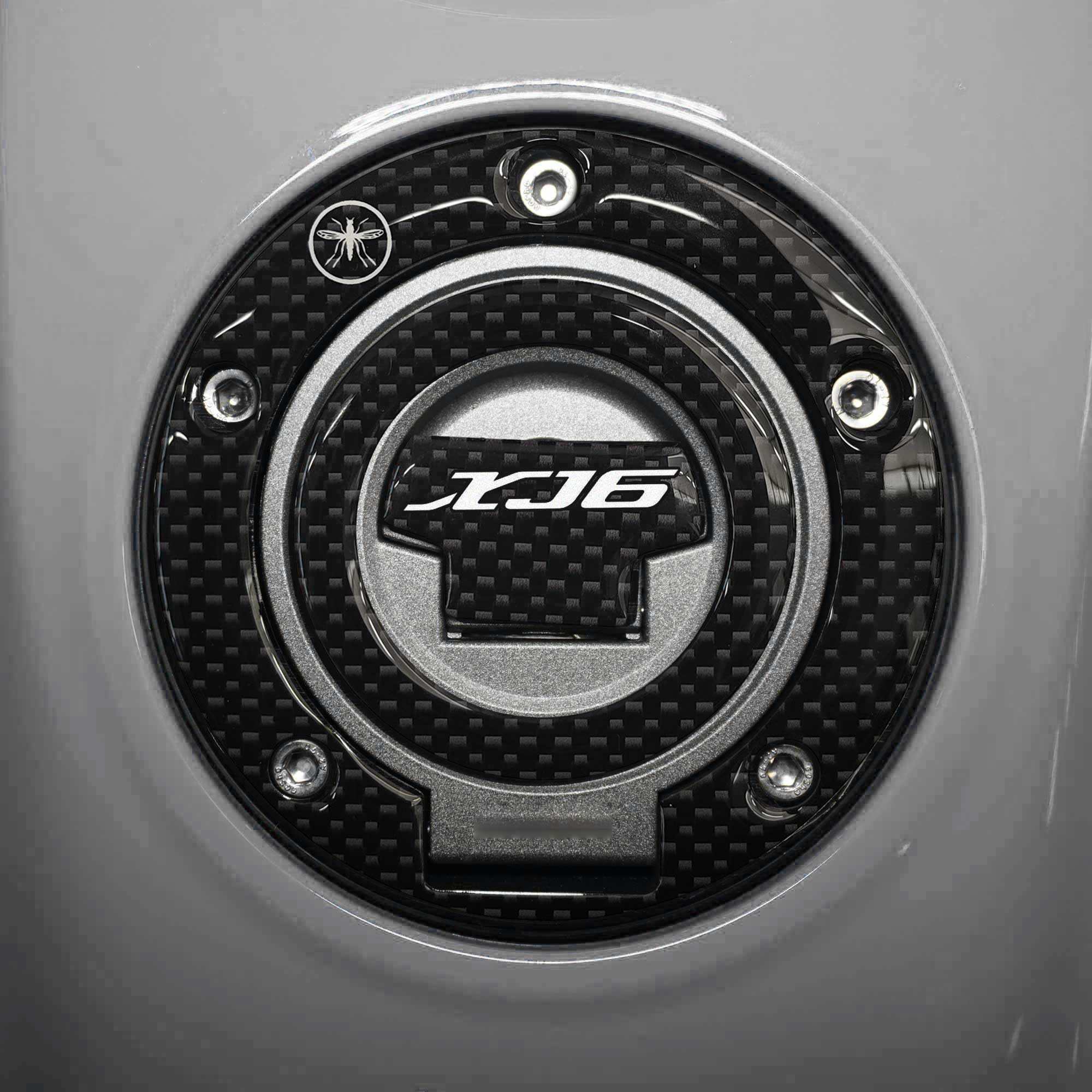 labelbike - Pegatina 3D de Resina para Decoración y Protección del Tapón de Depósito Tanque de Moto compatible con YAMAHA XJ6