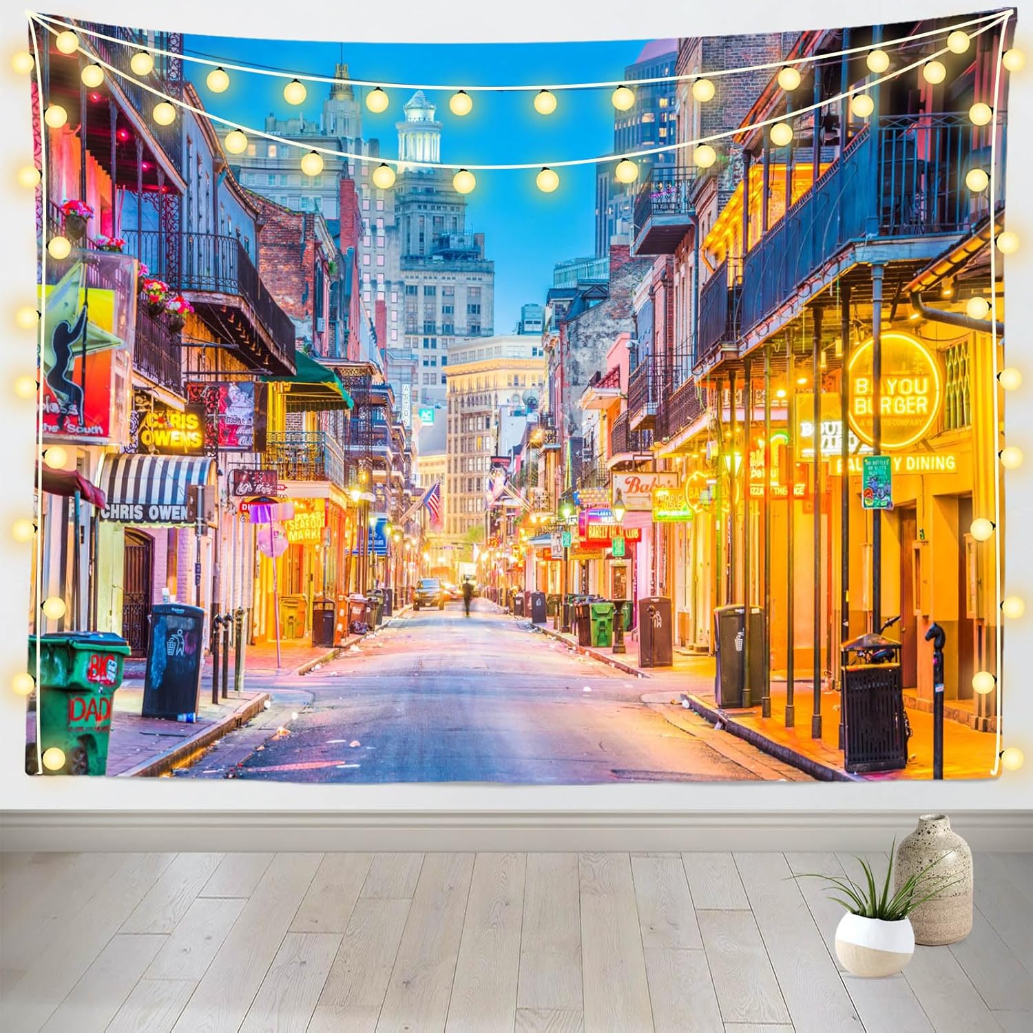 Tenture Murale Tissée Quiet Street - 56x38 Pouces - Décoration Intérieure