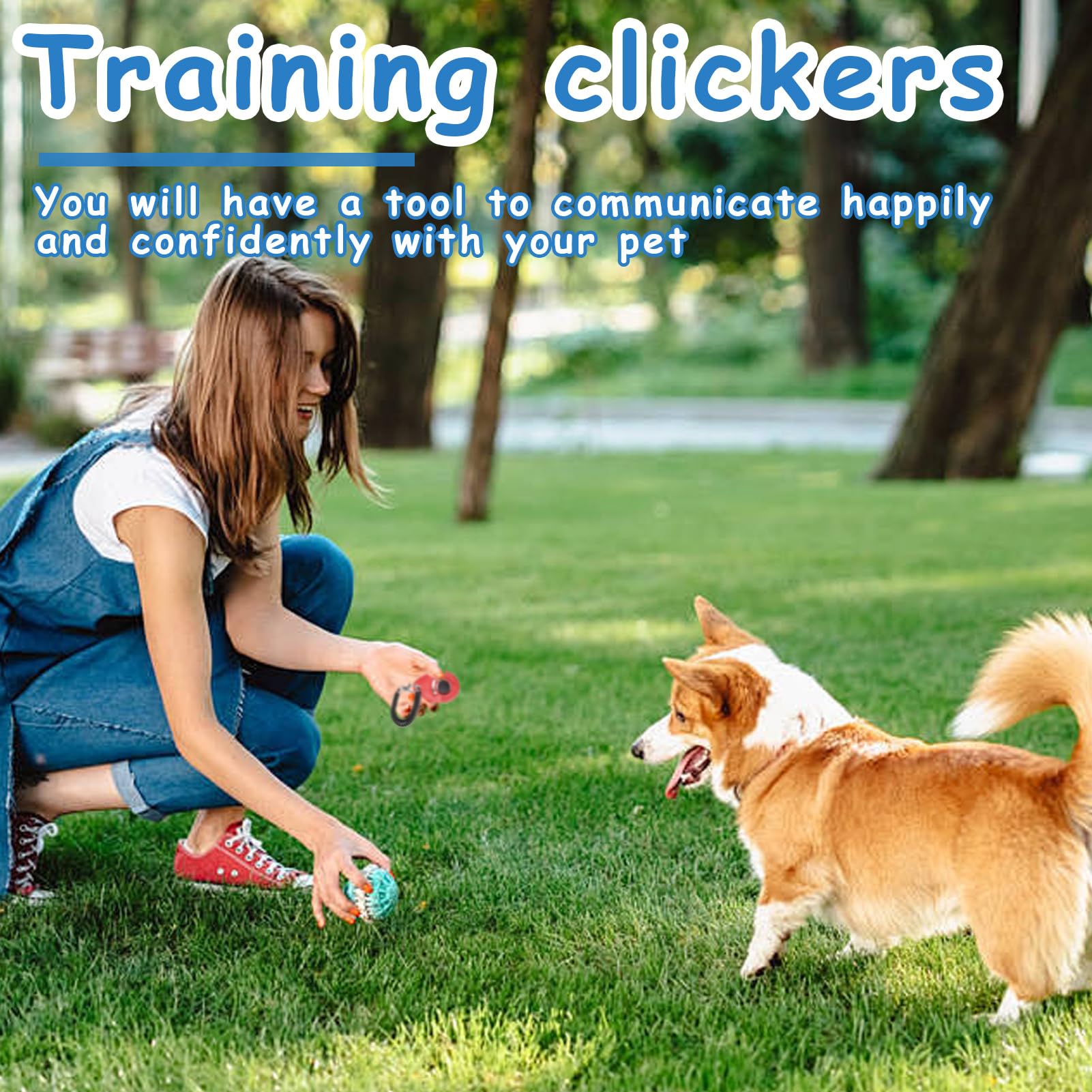 4 PCS Clicker Chien Dressage,Multicolore Clickers de Dressage pour Animaux de Compagnie avec Dragonne,Professionnel Clicker Chien Commandement Training pour Chien Chat Cheval