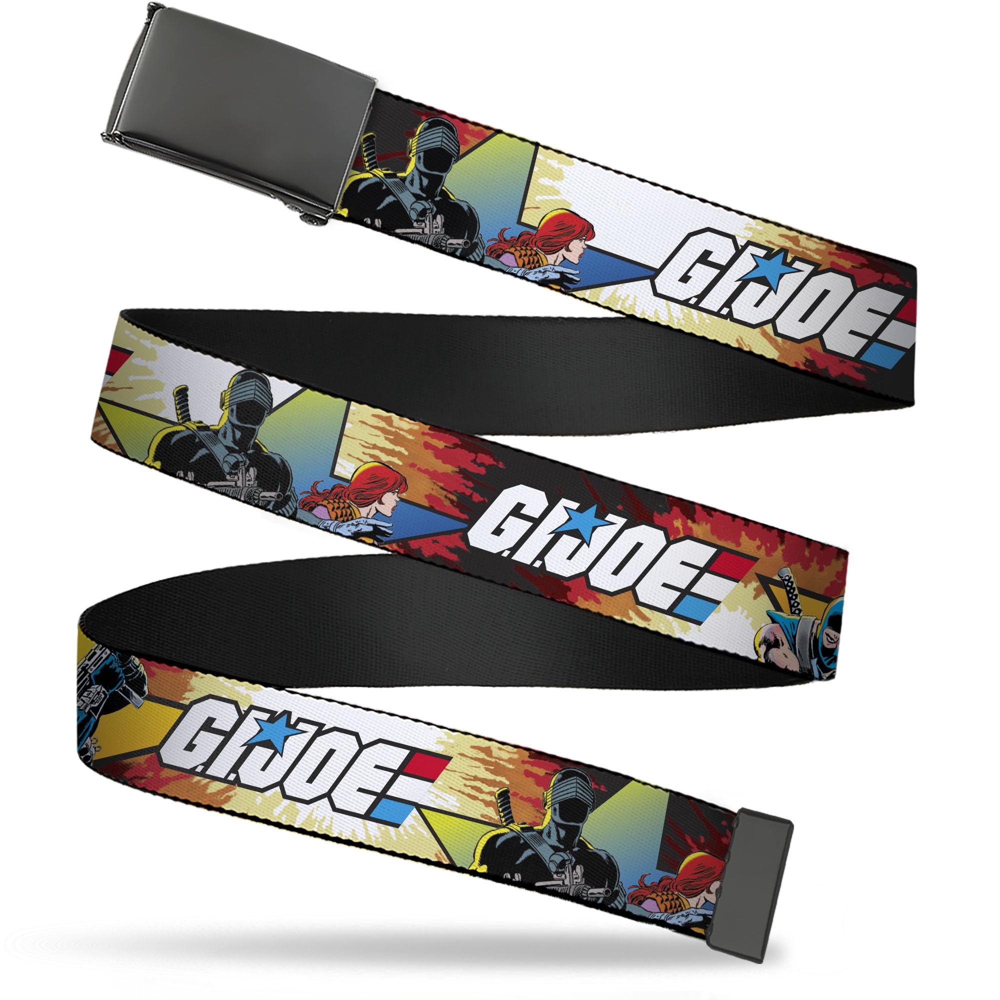 Buckle-Down Hasbro Flip Web Belt, GI Joe Storm Shadow Snake Eyes And Scarlett Comic Cover