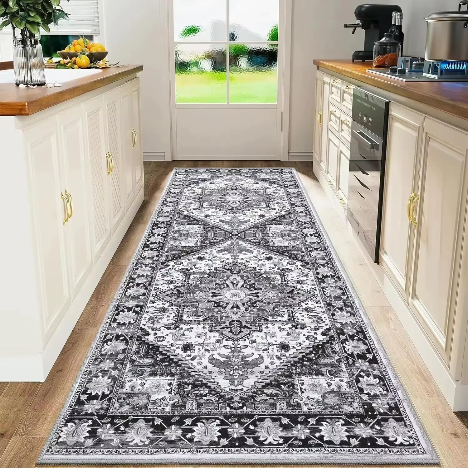 Alfombra lavable de pasillo duradera contra resbalones y manchas cotidianas