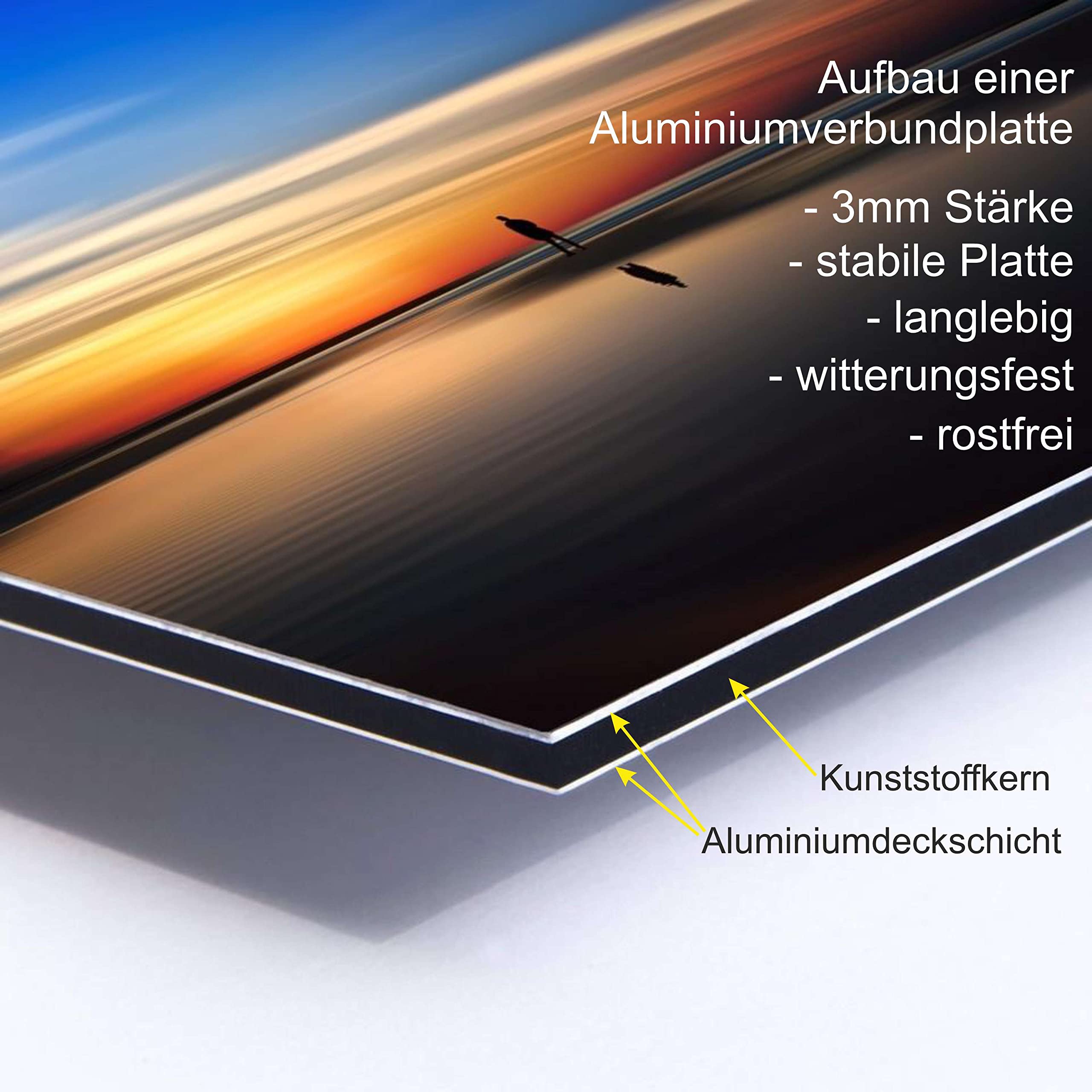 Manschin-Laserdesign Willkommensschild Aluverbund personalisiert - selbst gestalten - Made in Germany - Welcome Willkommen Schild für Hochzeit, Geburtstag und alle Anderen Feste (Aluverbund, 90x60cm)