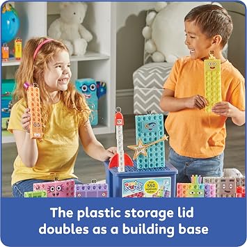 hand2mind Numberblocks Heroes with Zeroes MathLink Cubes Activity Set, Preschool Learning Activities, Math Manipulatives Kindergarten, Counting Blocks, Number Linking Cubes, Kids Educational Toys