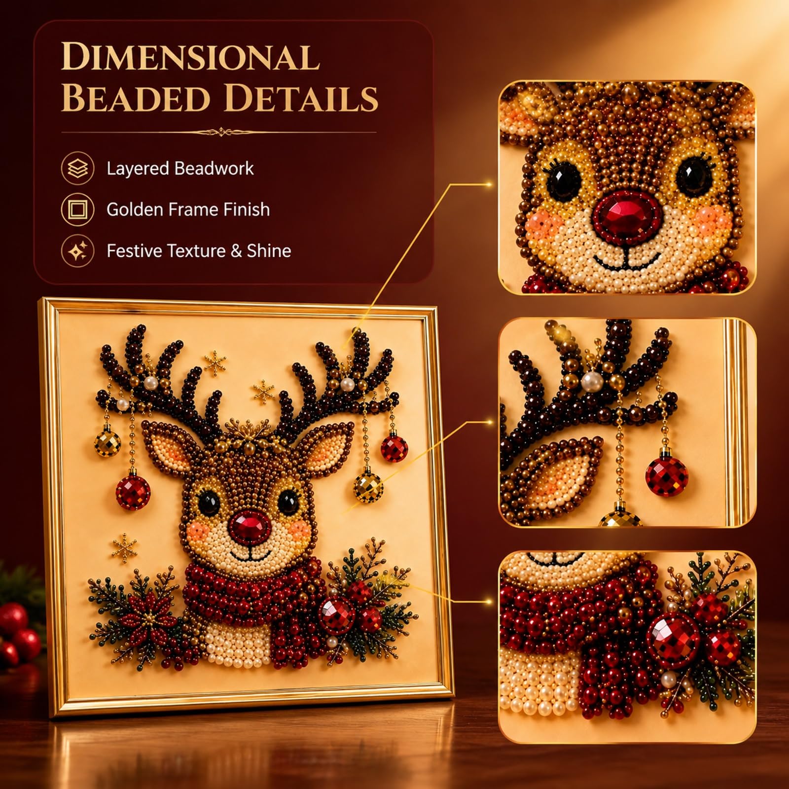 Perlen-Diamant-Malerei-Set for Erwachsene, 3D-Perlen-Kunst-Bastelset