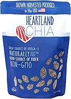 Heartland Chia USA Grown Raw Black Chia Seeds 12oz - Non-GMO, Sustainable Farm-Direct Superfood