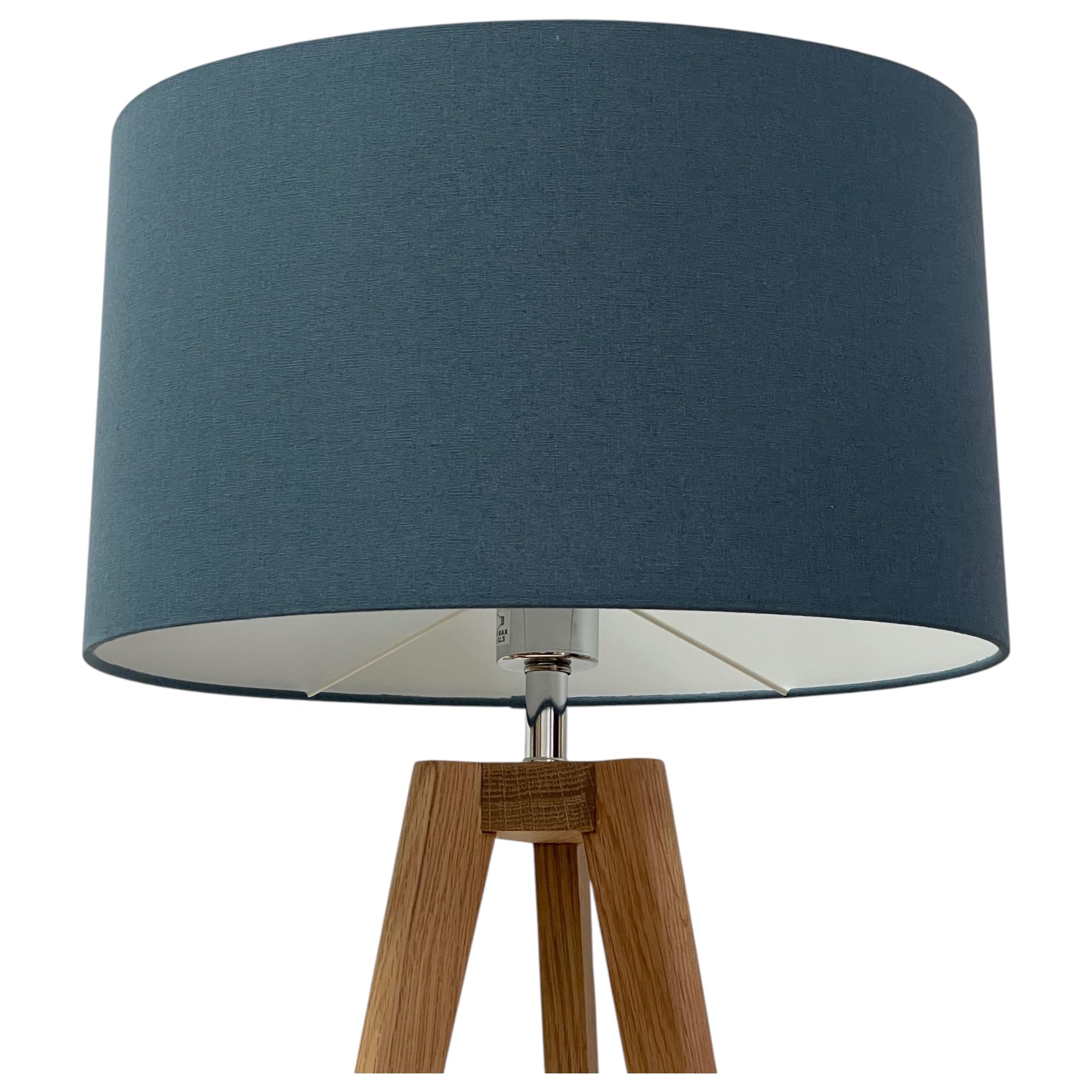 Blue Stone Linen Blend Oval Lampshade