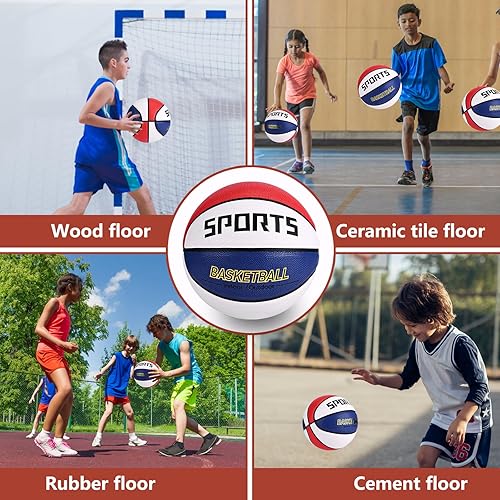 Miniatura 6 de Kids Youth RubberLeather Basketball 275 Size 5 Indoor Composite Leather Basketball Outdoor Premium Rubber Small Basketball for Boys and Girls Teen