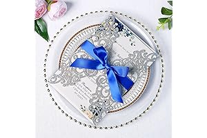 ponatia 20 PCS 5 x 7'' Royal Blue Wedding Invitations with Envelopes...