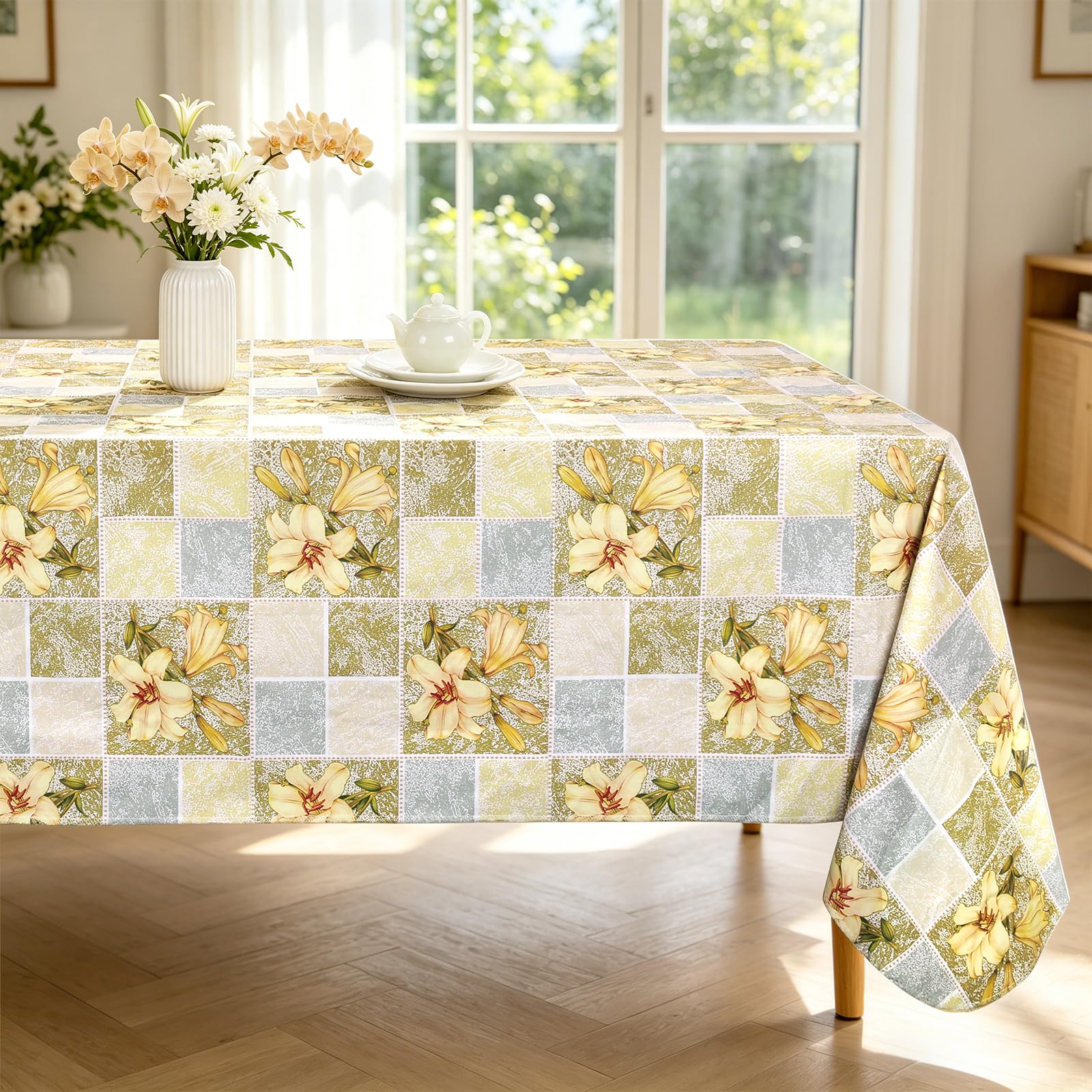Arquiel Tischdecke Wildblumen, Tischdecken Abwaschbar Rechte