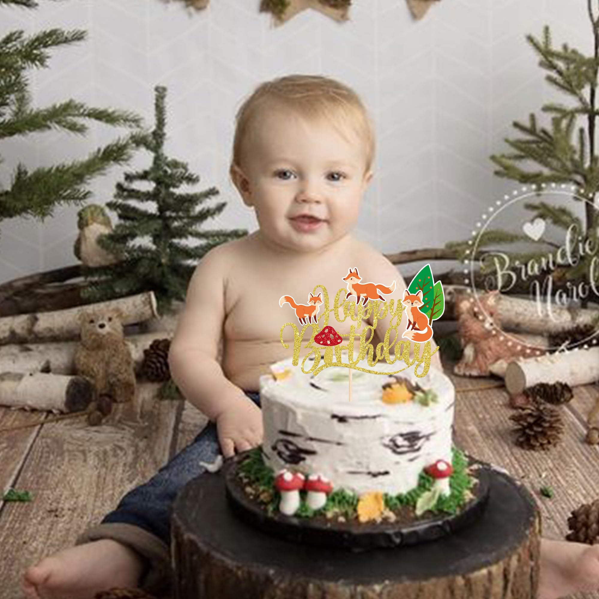 TECHEEL 36 stuks vos, cupcake-toppers, vossen, taartdecoratie, verjaardag, wilde dieren, muffindecoratie, vos, verjaardag, cupcake, taartdecoratie, verjaardag, themafeest, taartdecoratie