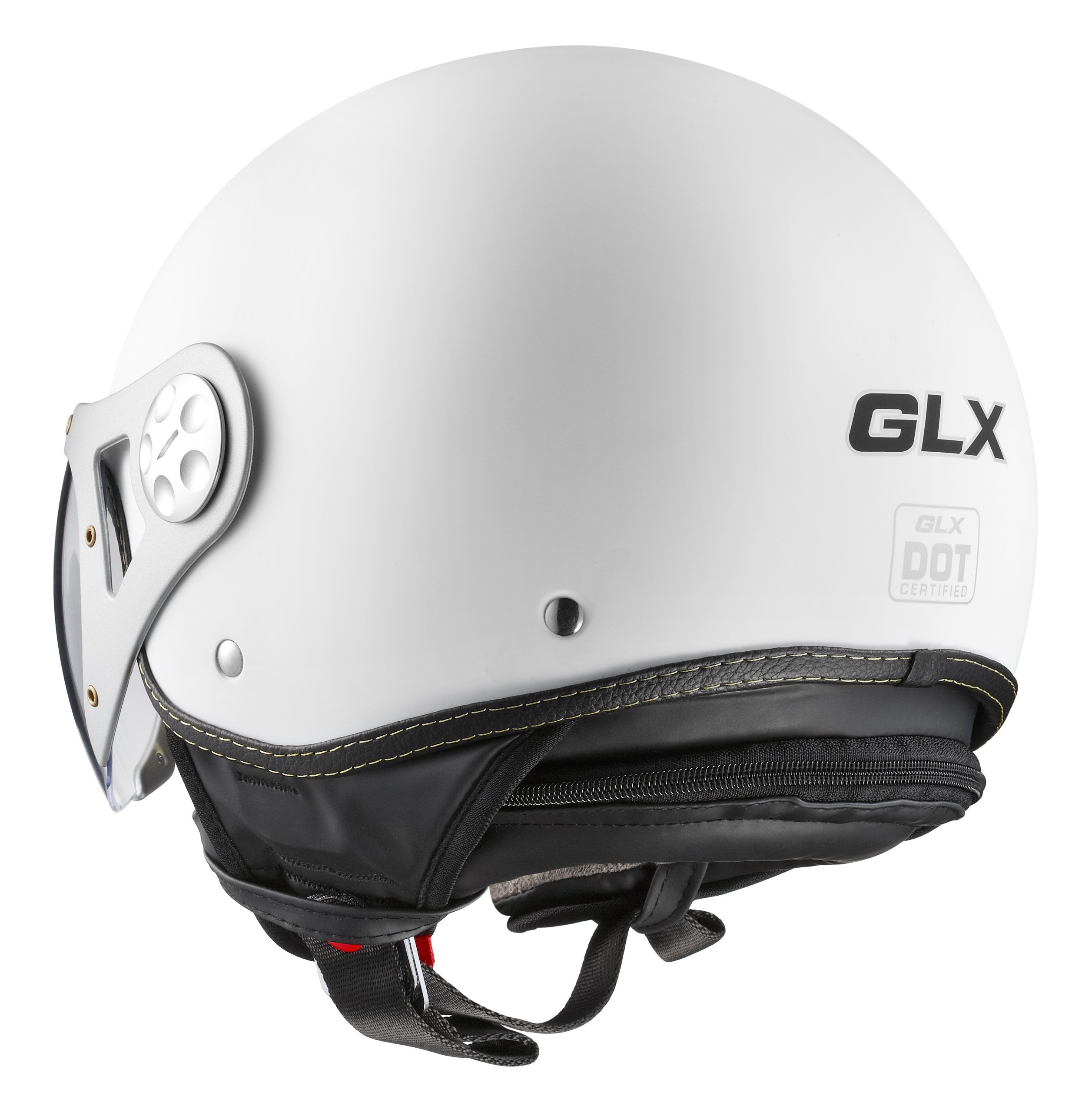 glx copter style motorcycle helmet M14 Half Open Face Helmet, DOT Approved and high way2speed: GLX Copter Style Motorcycle
