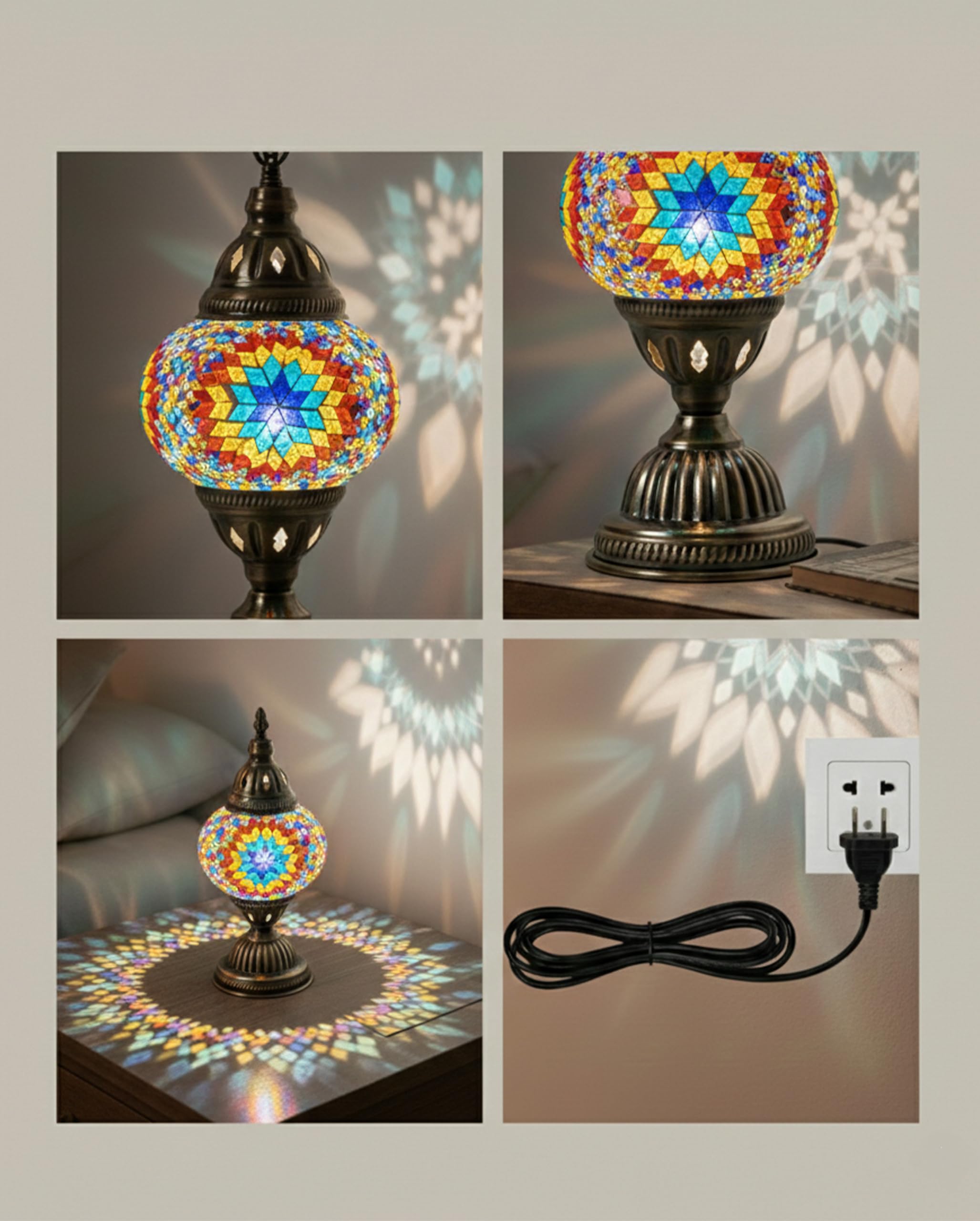 Ottoman Mosaics Türkisches Mosaiklampen-Set, DIY-Kunst- und Bastelprojekt für Erwachsene, machen Sie Ihre eigene handgefertigte Lampe (mehrfarbig)