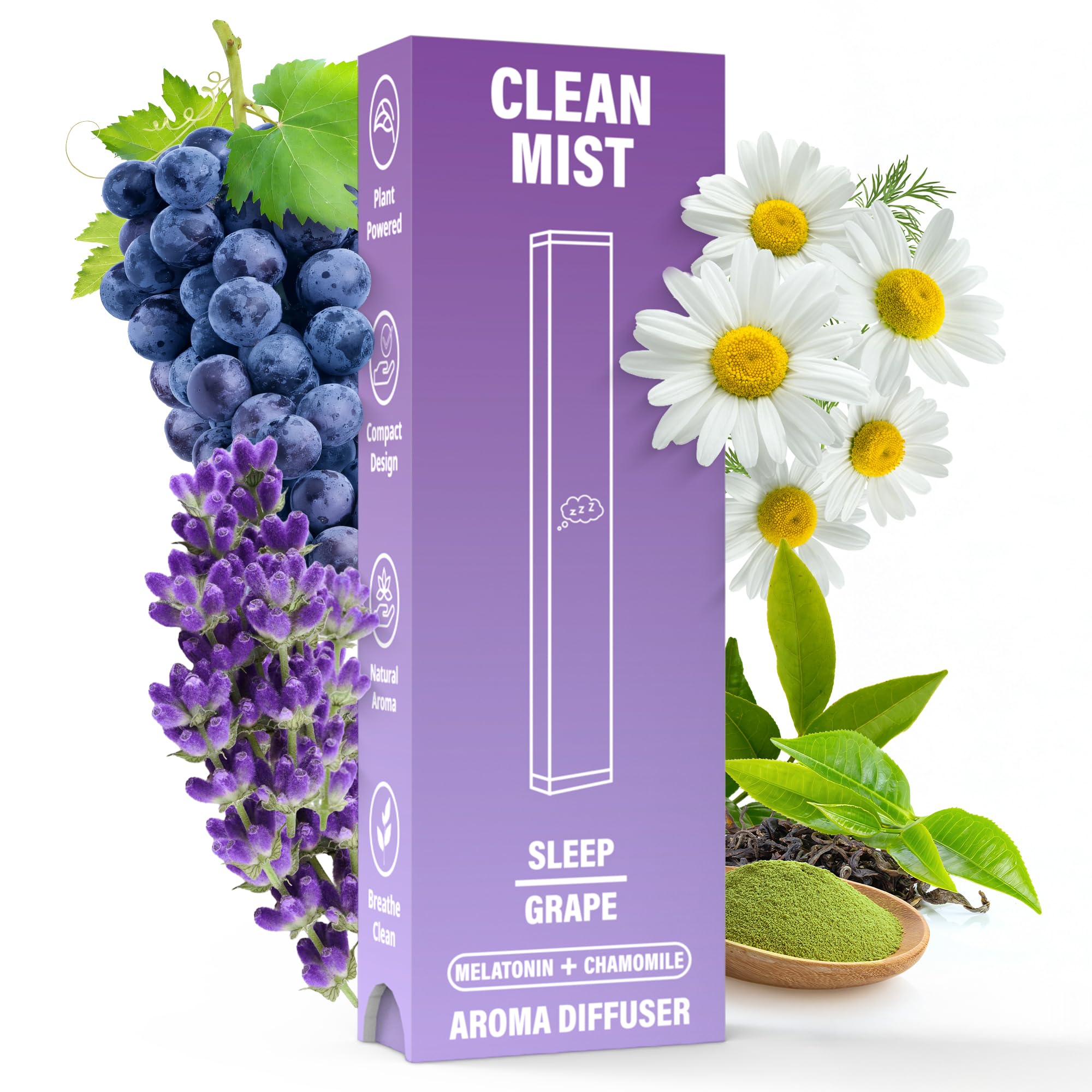The Clean Mist Sleep Blend Herbal Diffuser Pen Aroma Diffuser Pen Stick with Lavender L-Theanine and Chamomile Natural