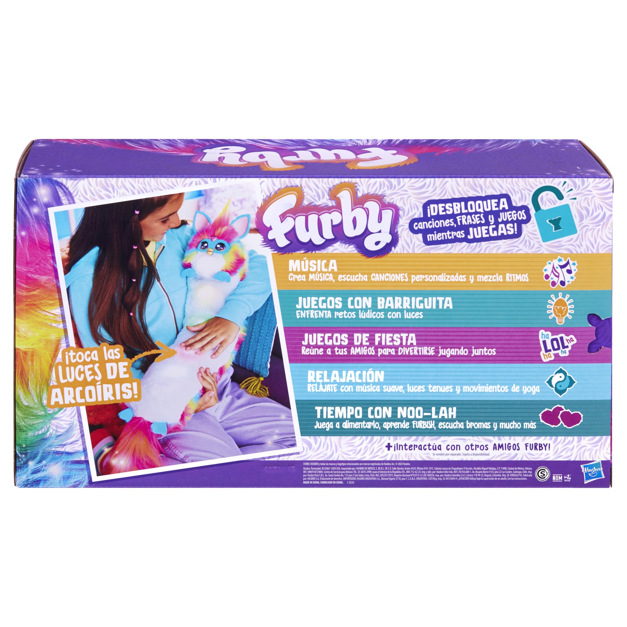 DJ Furby – Peluche Interactivo con música, Luces y Juegos – 5 Modos, más de 1.000 Combinaciones – Habla español y furbish – A Partir de 6 años – Sin App ni conexión a Internet