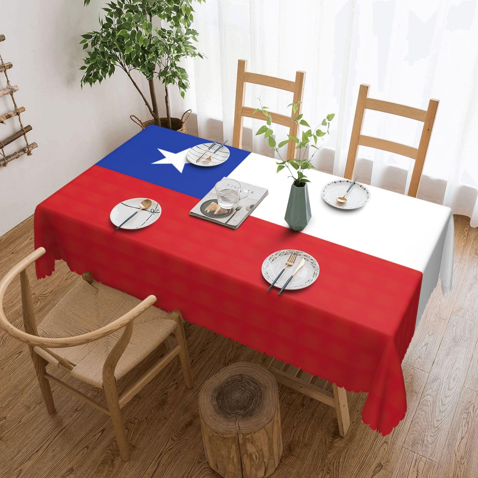 Nappe Chili EdWal pour pique-nique et salle à manger rectangulaire 132x178cm