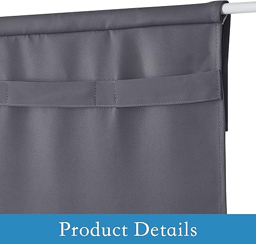 Miniatura 51 de RYB HOME Cortinas de oscurecimiento de habitación para puerta francesa, cortinas de ventana para puertas de vidrio, aislamiento térmico, cortina