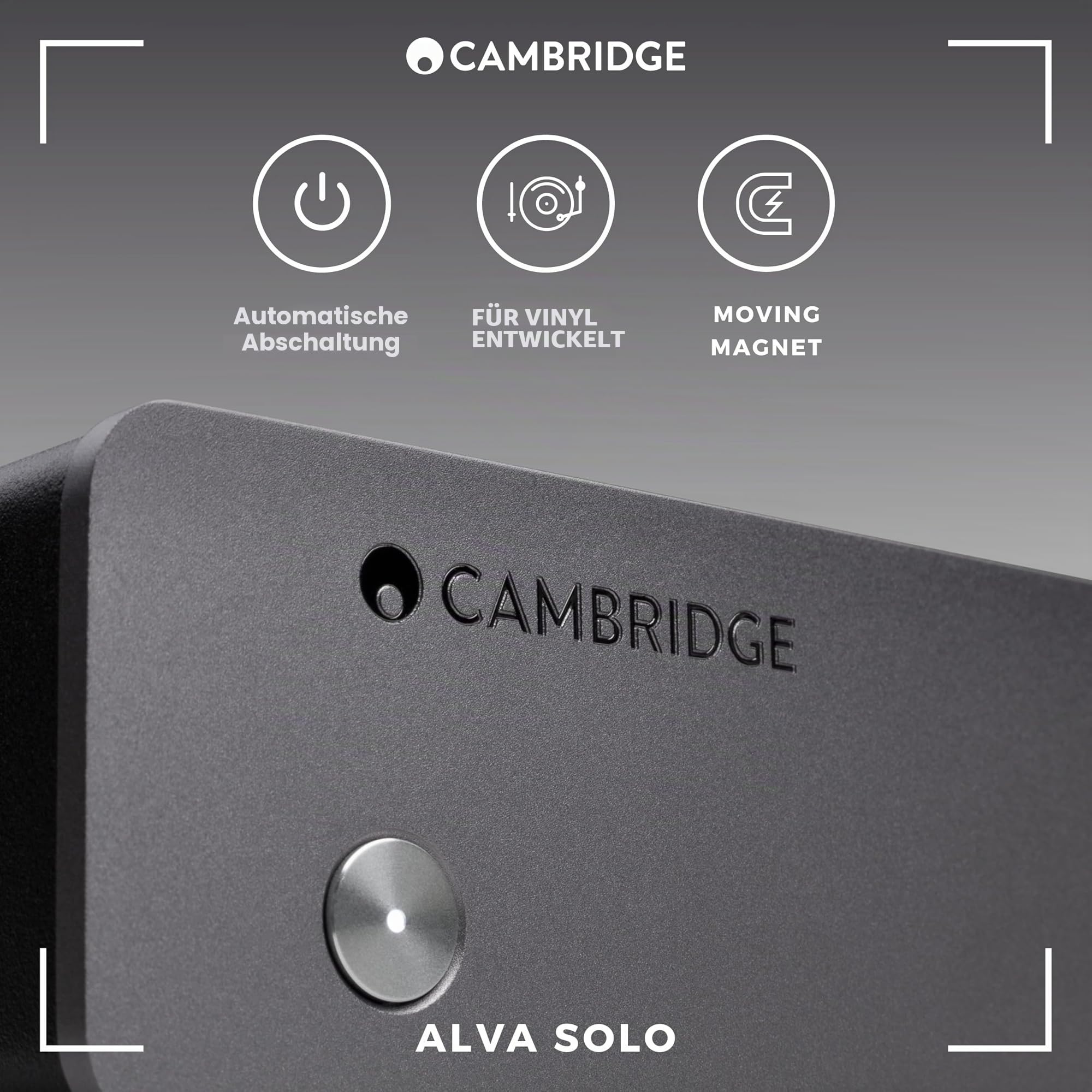 Cambridge Audio Alva Solo – Moving-Magnet-Phono-Vorverstärker, HiFi-Stereo-Vorverstärker für Plattenspieler & Vinyl, rauscharmer Phono-Vorverstärker – Lunar Grey