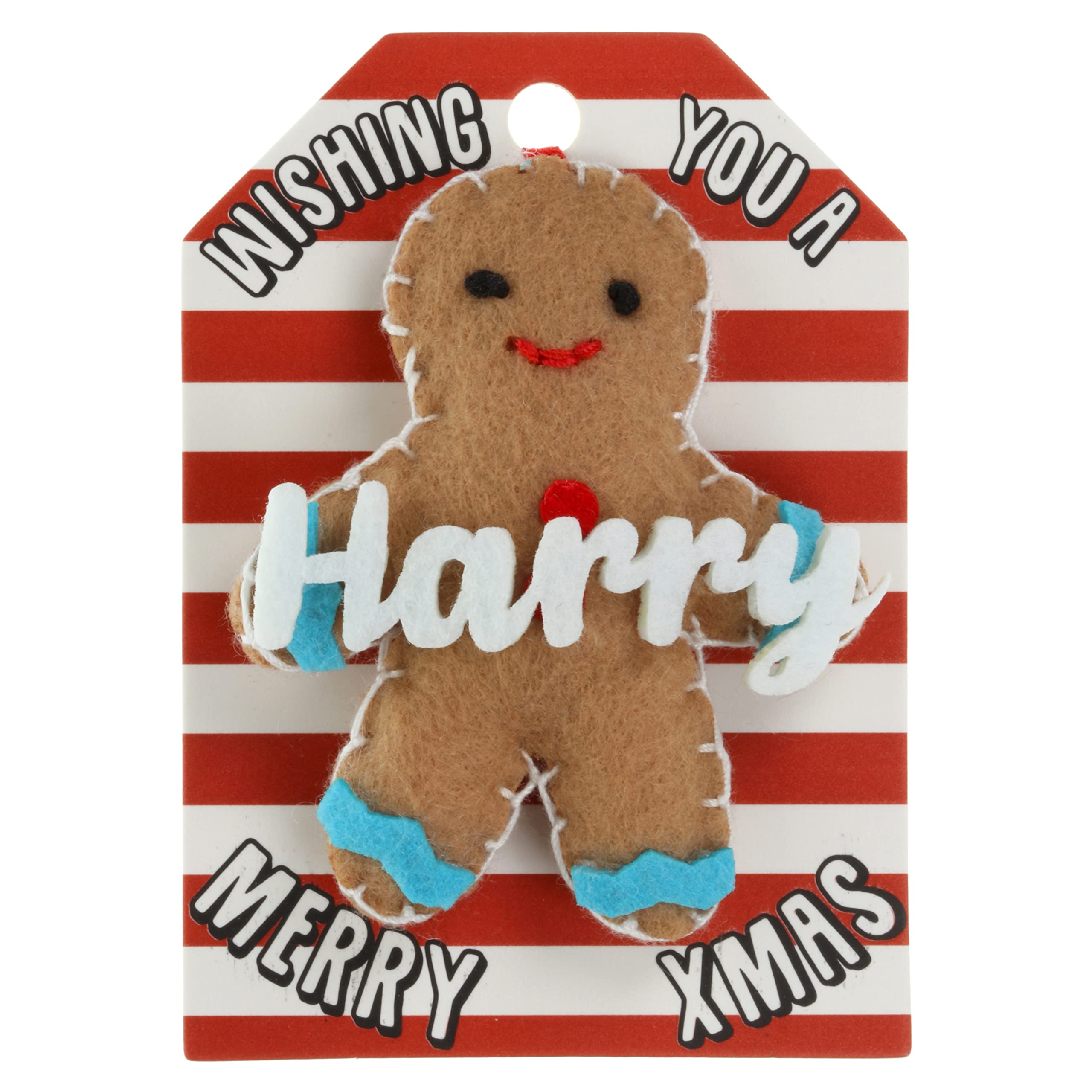 Harry Name Gingerbread Man Christmas Tree Bauble Decoration Hanging Gift