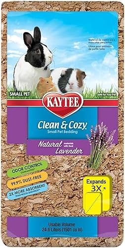 Kaytee Ropa de cama natural limpia y acogedora con lavanda de 24,6 litros