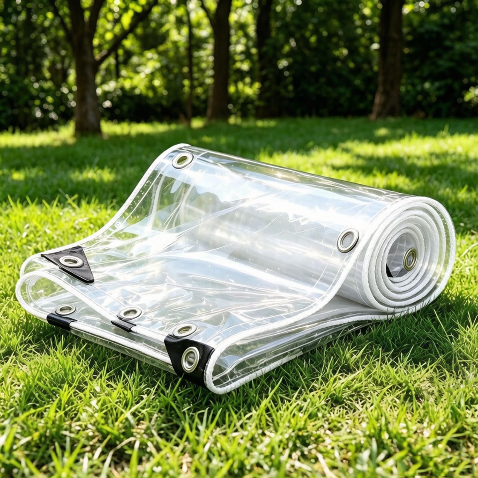 Bache Transparente Exterieur Bache Piscine 3x2 Protection Plantes | 270g/m² Bâche Avec œillets résistante à l'hiver IndéChirable Balcon Mobilier De Jardin,Pare-Vent, Extérieur(6x7m)